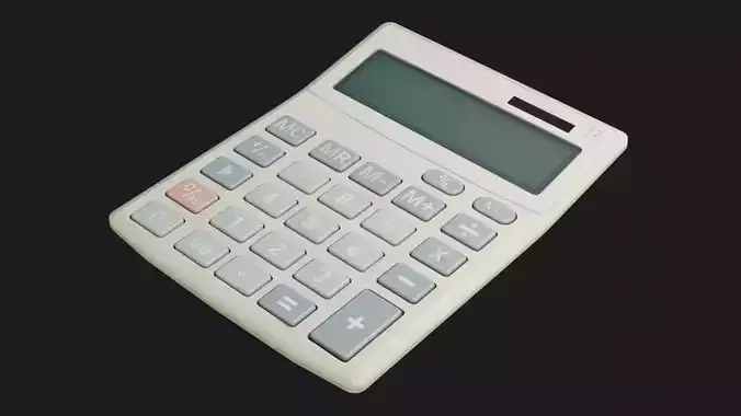 Vintage Calculator Low-poly 3D model