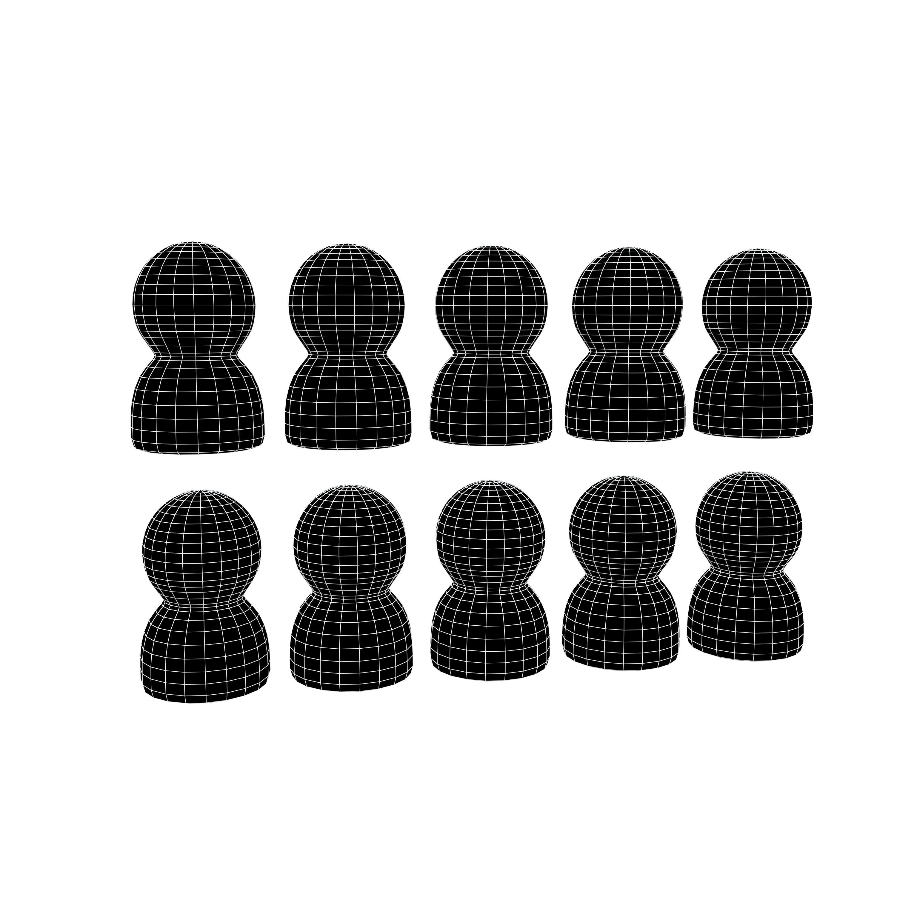 Personnel Ratio Icon v1 001 Low-poly 3D model_5