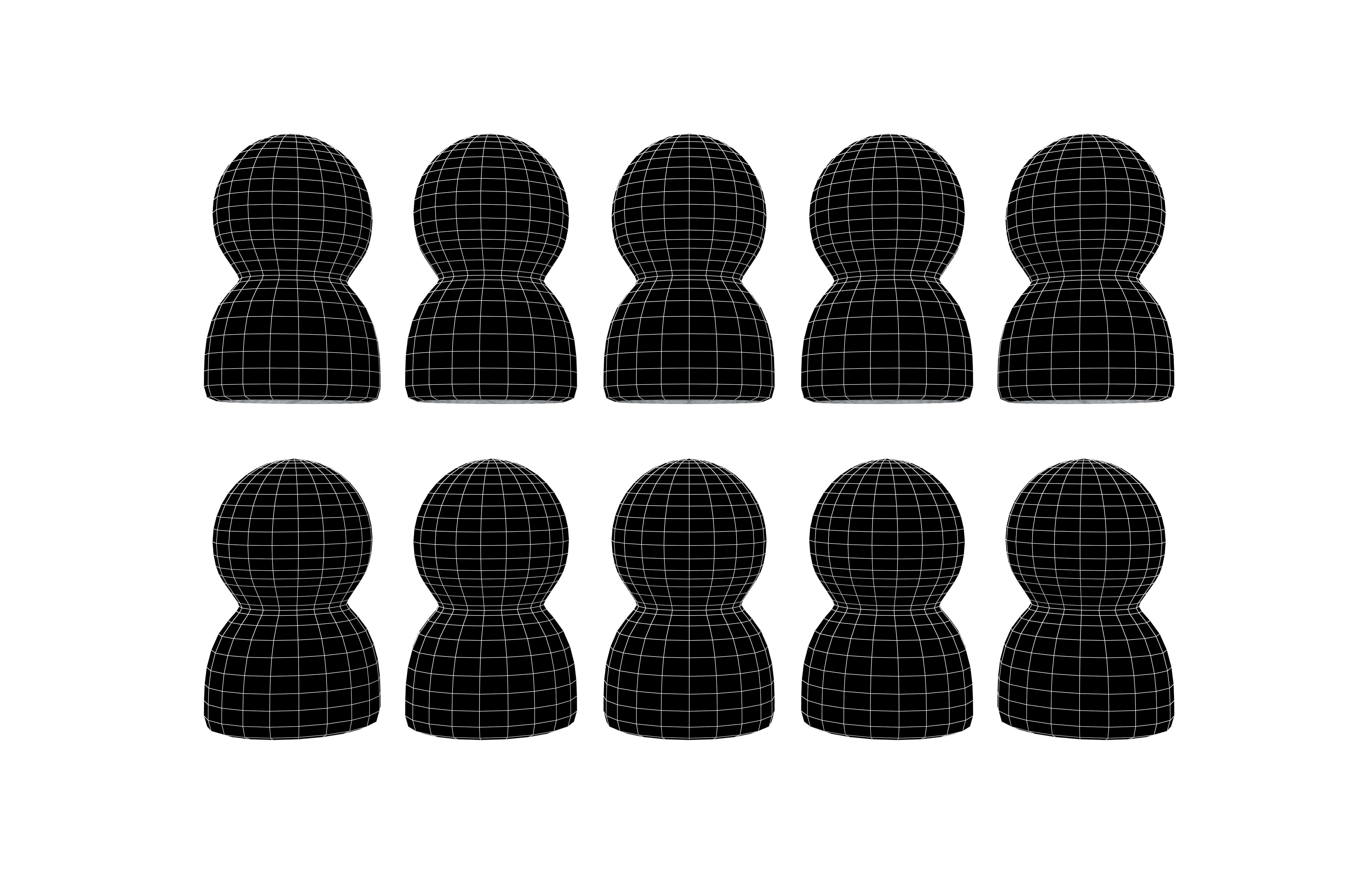 Personnel Ratio Icon v1 001 Low-poly 3D model_6