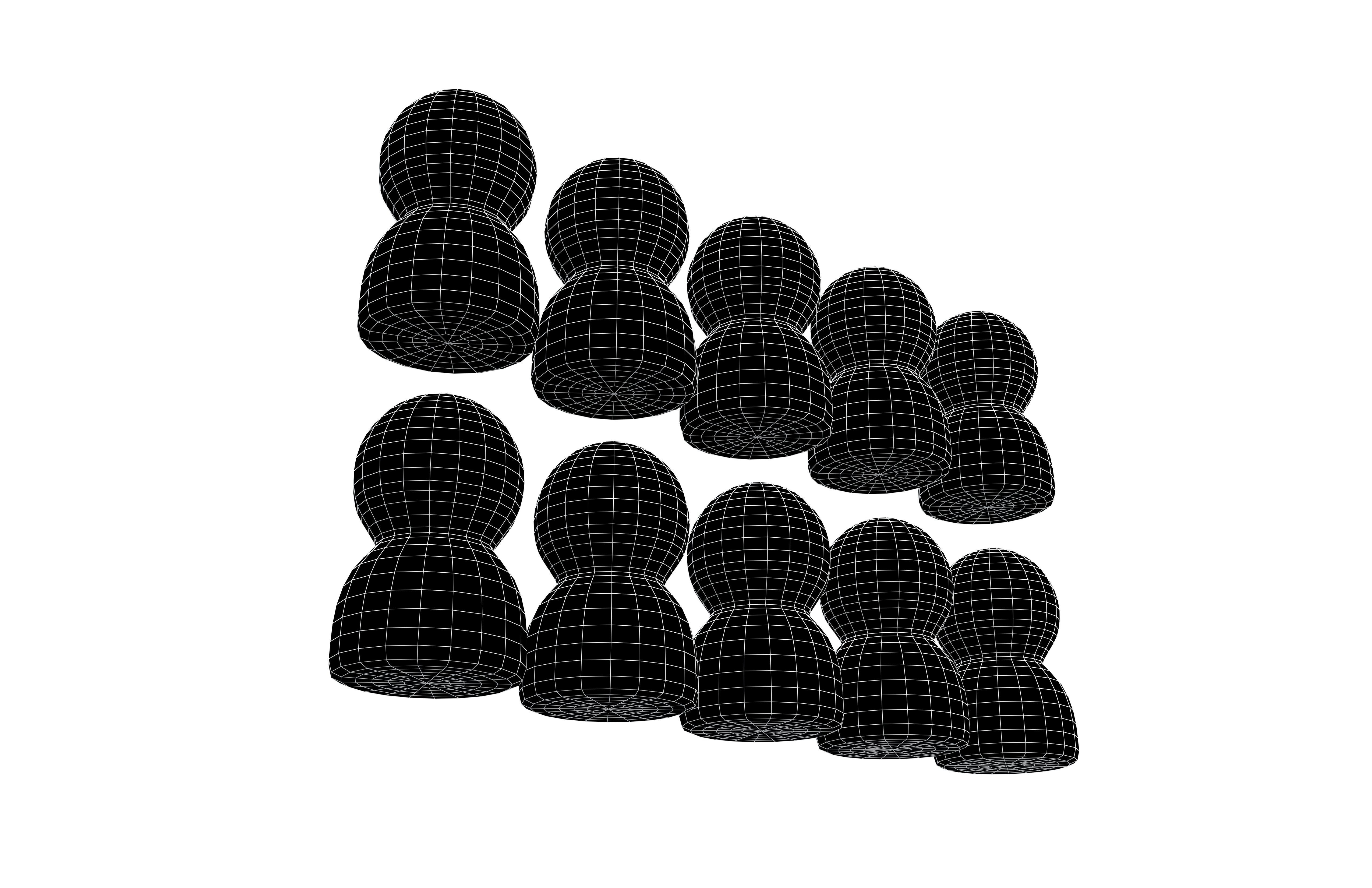 Personnel Ratio Icon v1 001 Low-poly 3D model_7