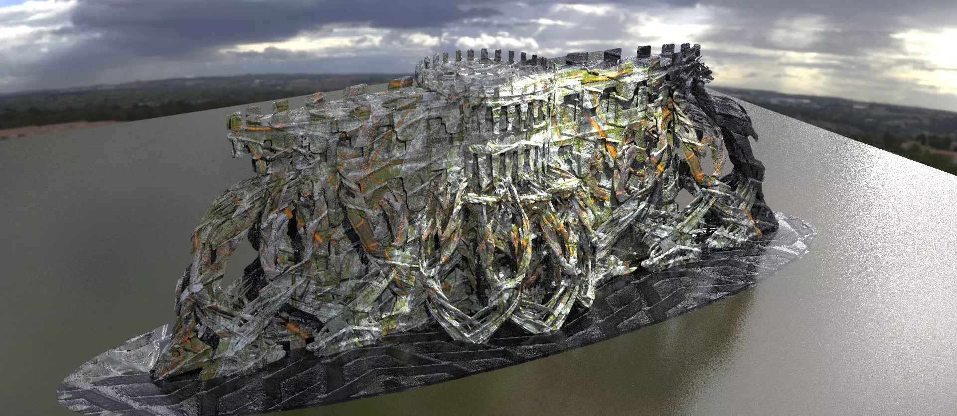 Forest Sci fi fi Halls 2  3D model_0