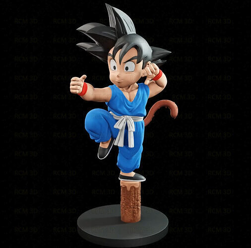 Goku statue 3D print model