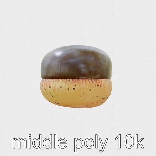 Realistic Chocolate Eclair with Cream Filling Low-poly 3D model