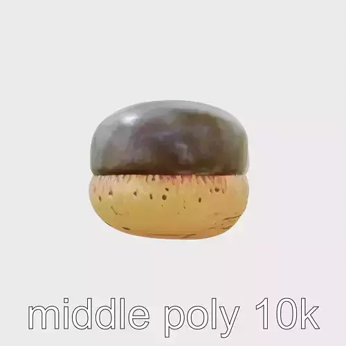 Realistic Chocolate Eclair with Cream Filling Low-poly 3D model