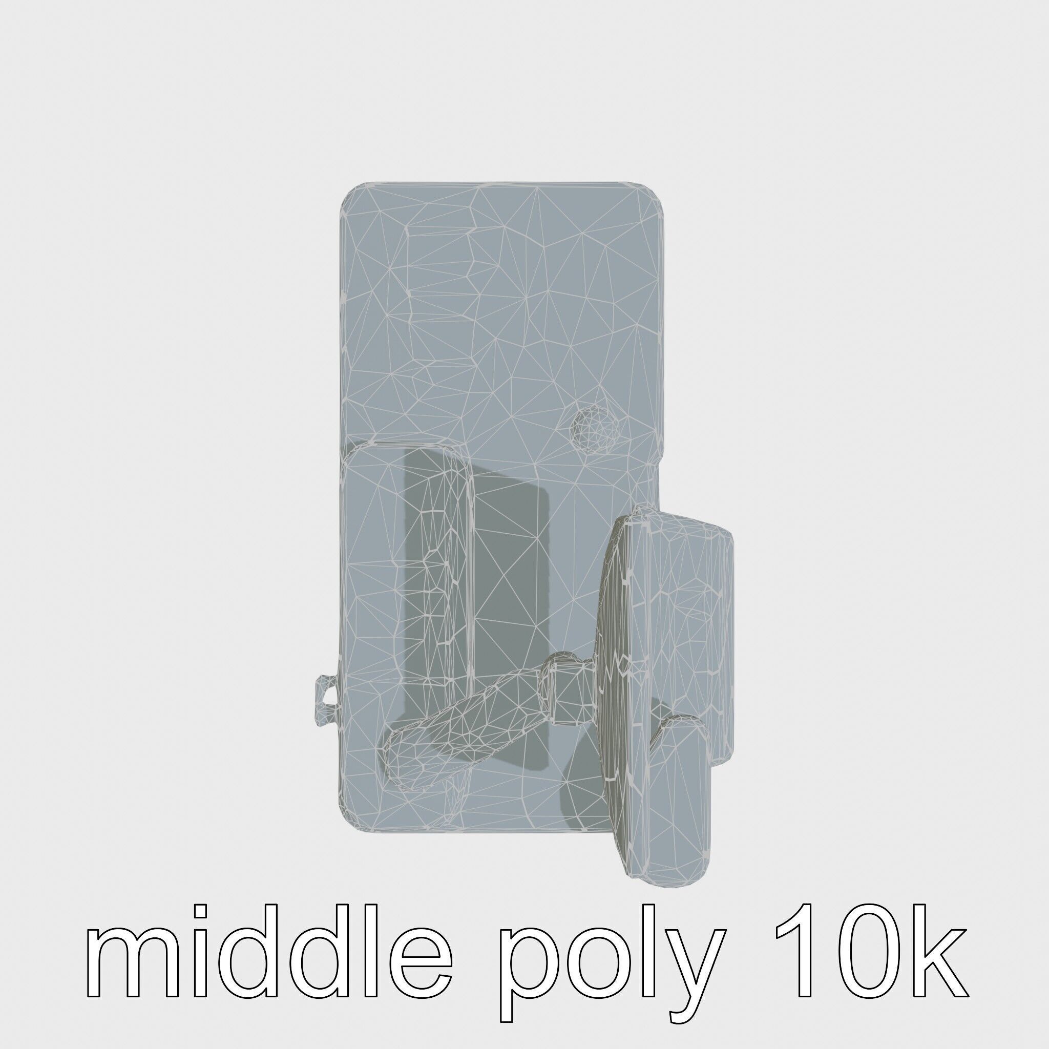 Healthcare Imaging Trolley with Swivel Screen Low-poly 3D model_26