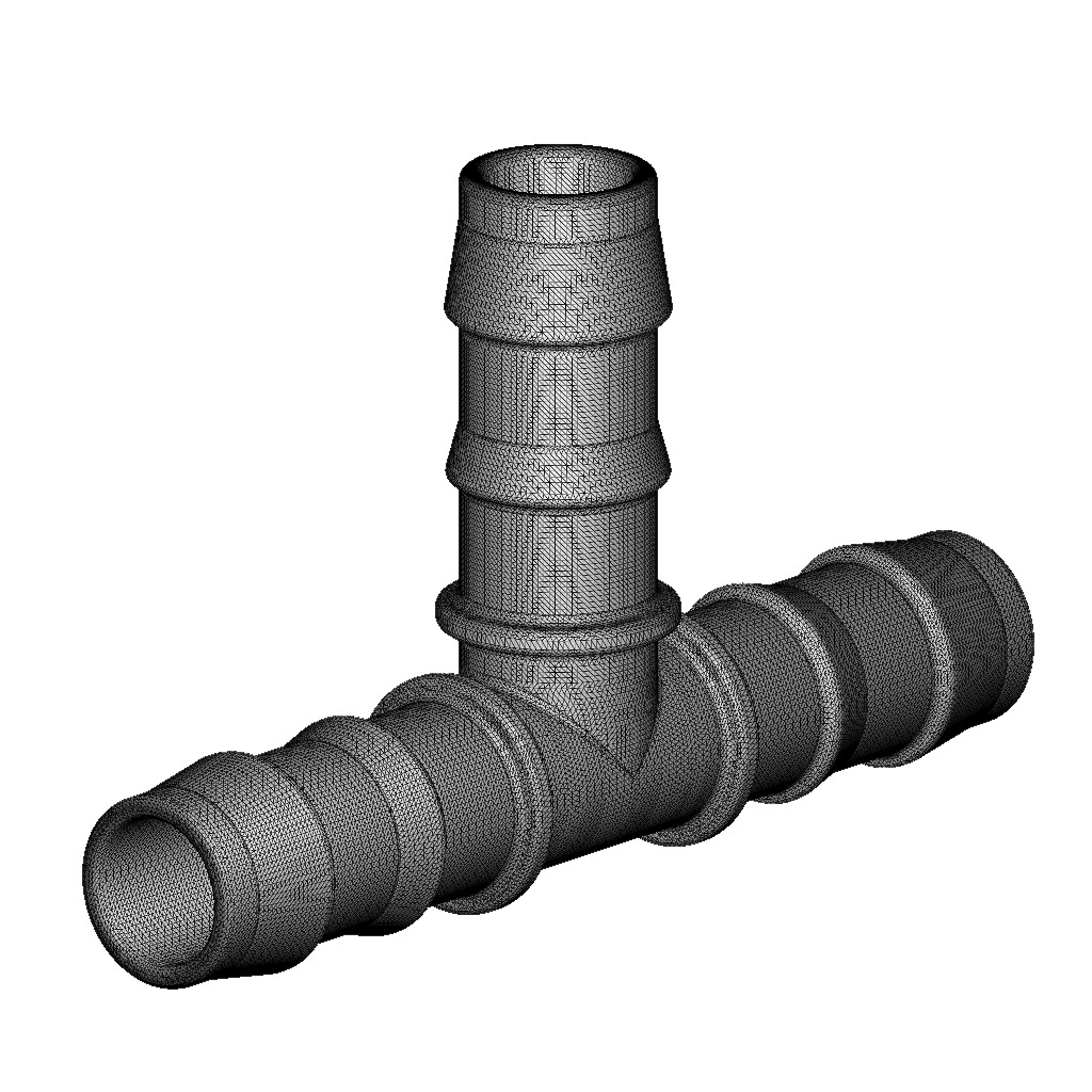Irrigation Pipe Tee Joint 3D print model_4