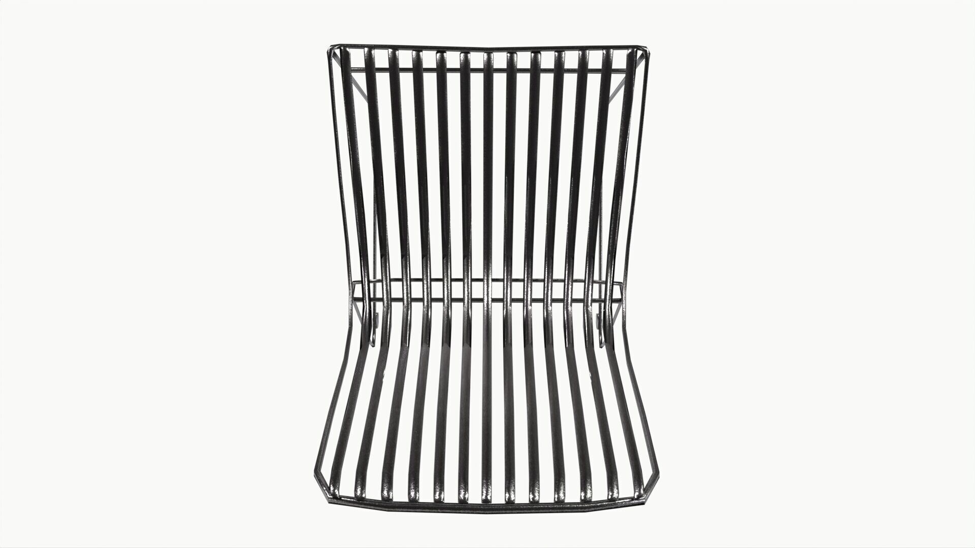 Metal Chair Low-poly 3D model_6