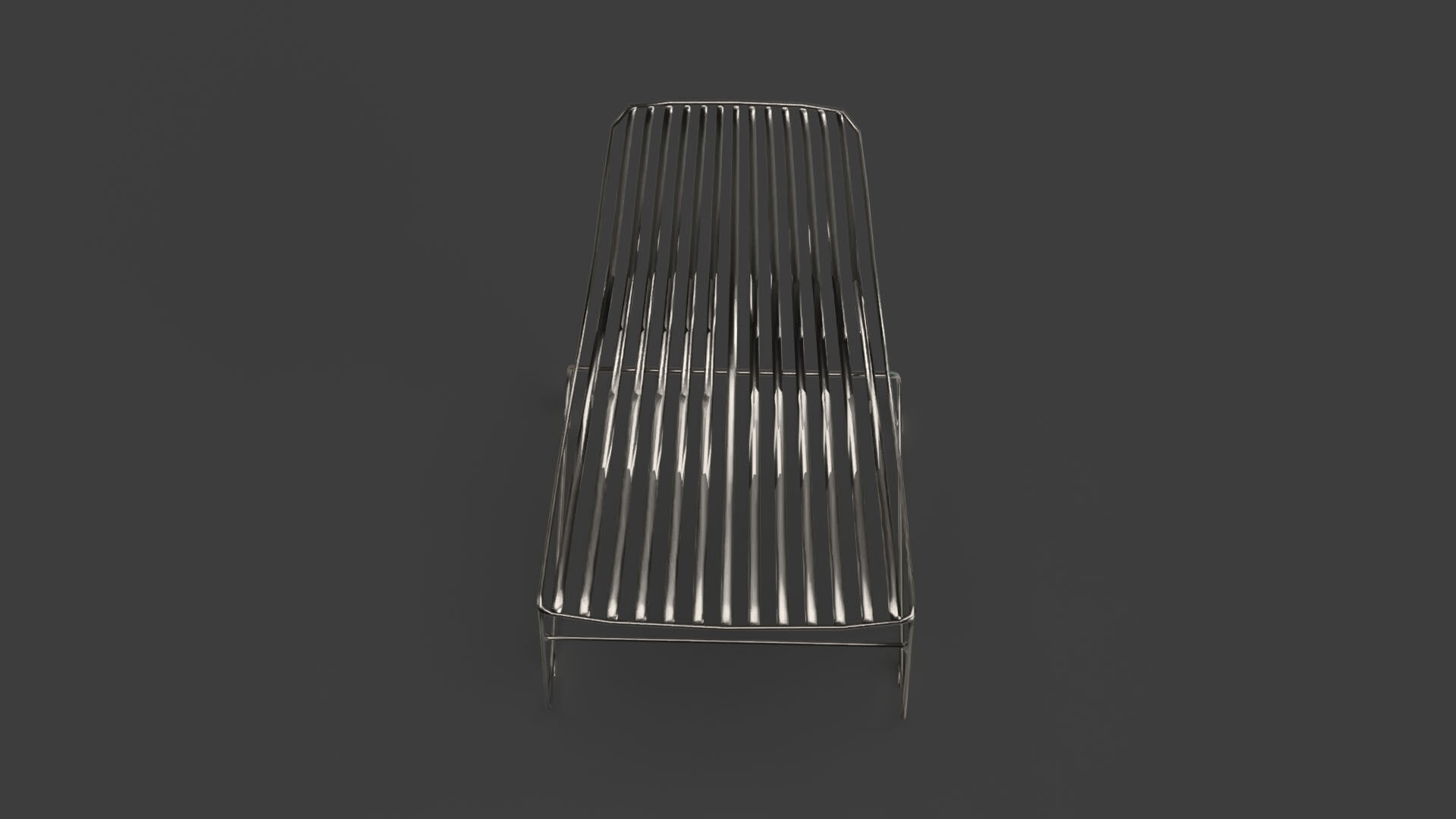 Metal Chair Low-poly 3D model_3