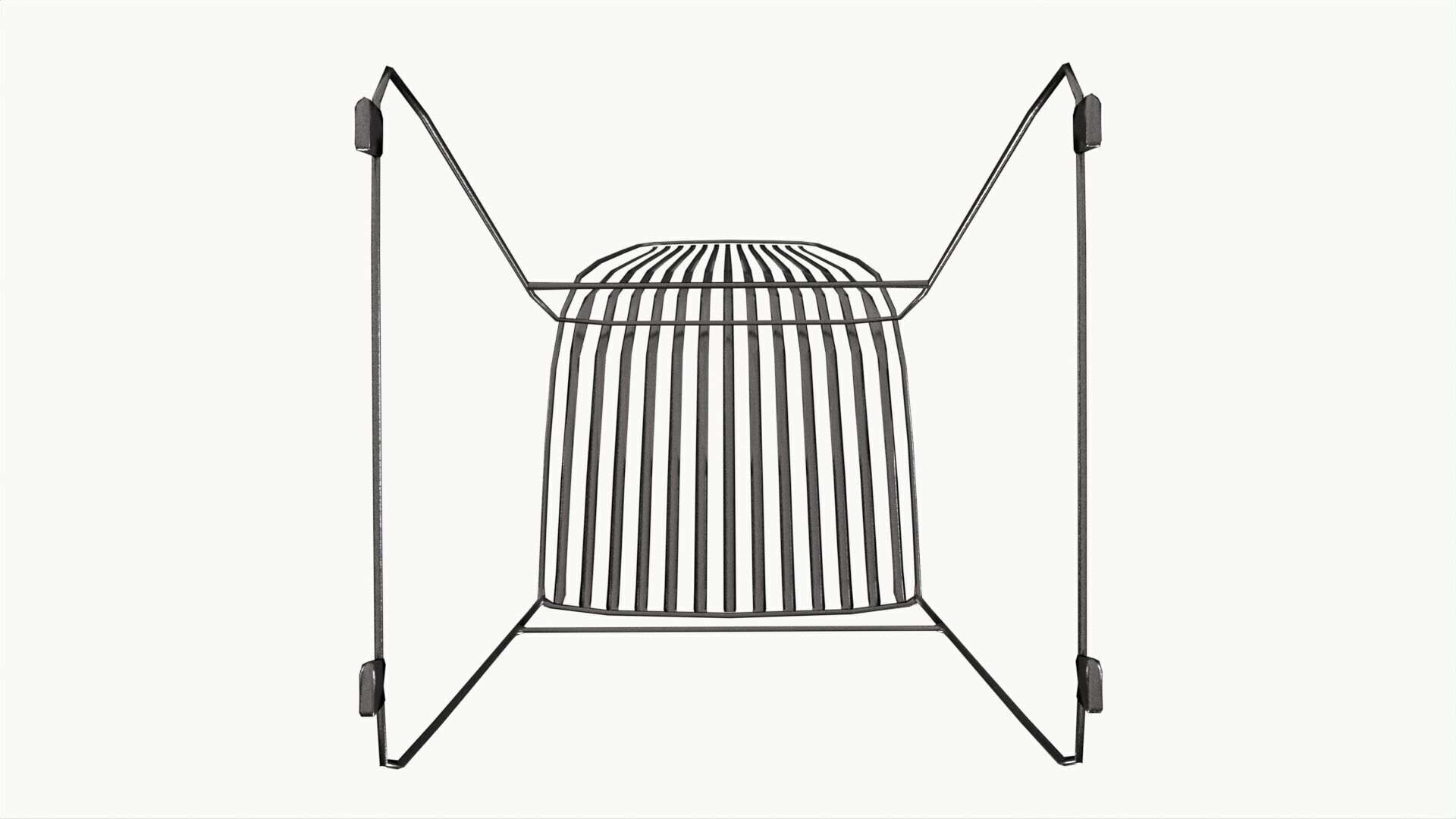 Metal Chair Low-poly 3D model_7