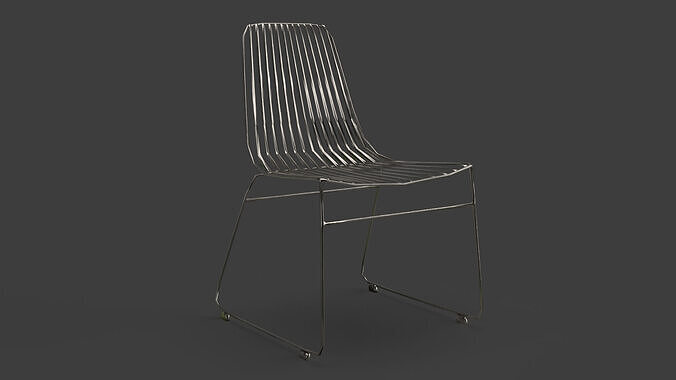 Metal Chair Low-poly 3D model