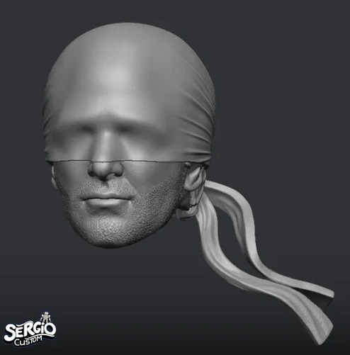Daredevil Head Sculpt 3D print model_2