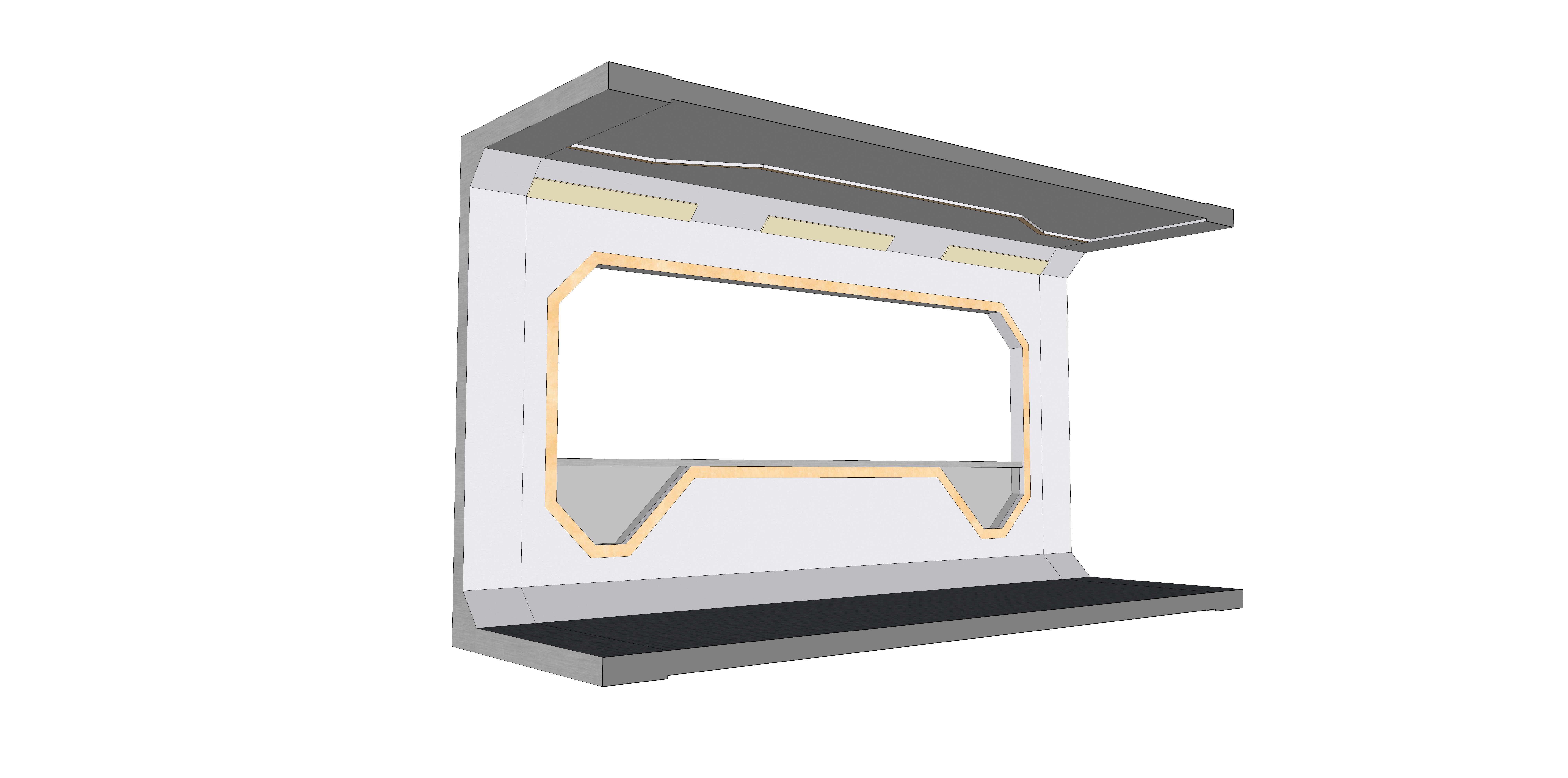 Sci-fi Modular Elevated Walkway Bridge 3D model_14