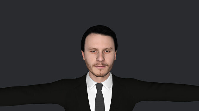 Heath Ledger Hyper Realistic Full Body Fully Rigged 3D Character Low-poly 3D model