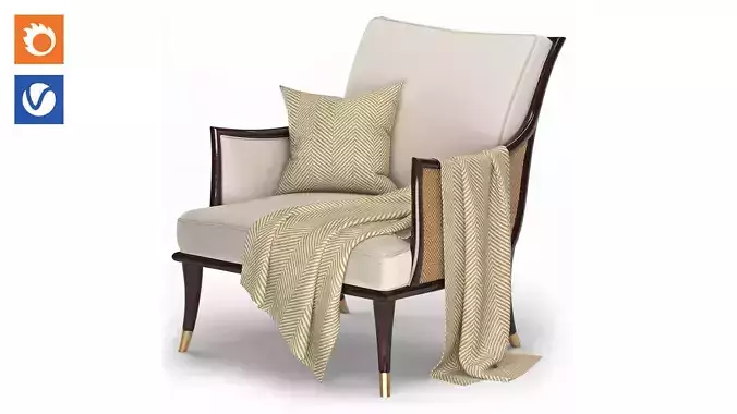 Alfonso Marina brou chair with arms