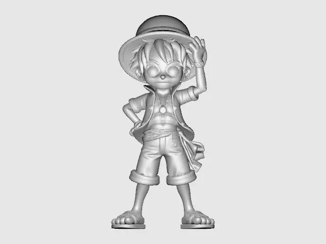 One Piece Monkey D Luffy MINI 4 INCH FIGURE Free 3D print model_0