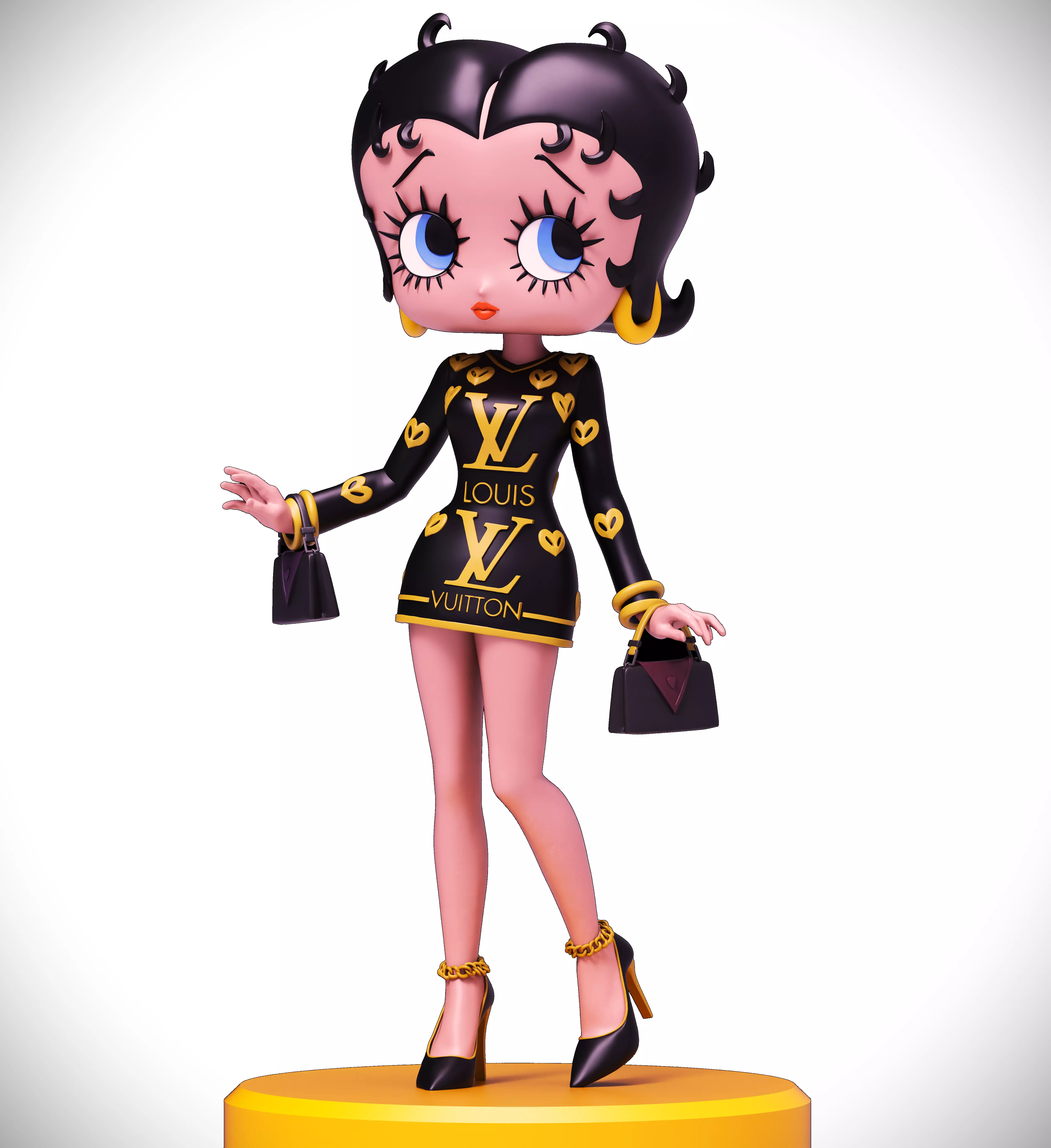 Betty Boop - Louis Vuitton  3D print model_0