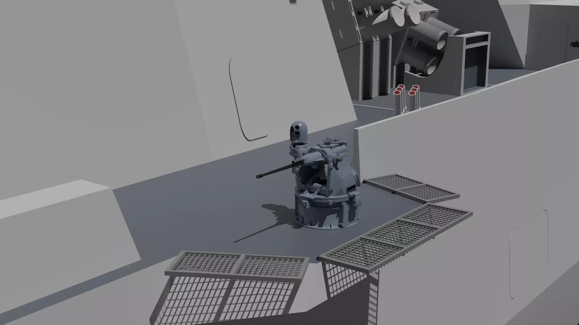 M242 Bushmaster 25mm 3D model Low-poly 3D model_0