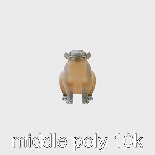 Serene Aardvark Model Evoking Tranquility Low-poly 3D model