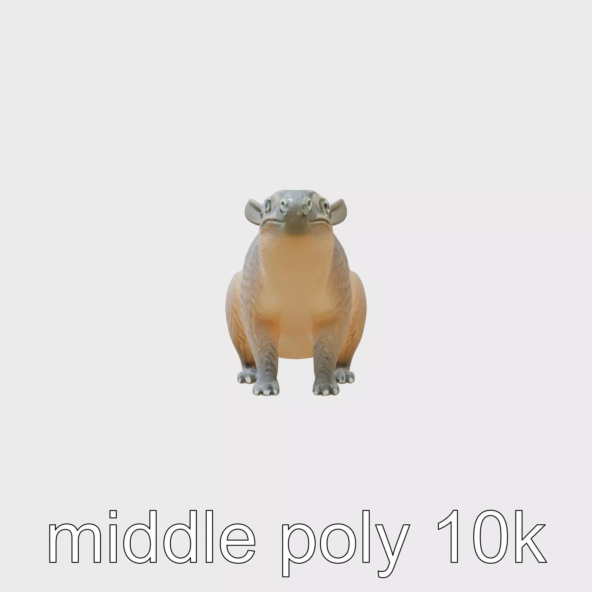 Serene Aardvark Model Evoking Tranquility Low-poly 3D model_0