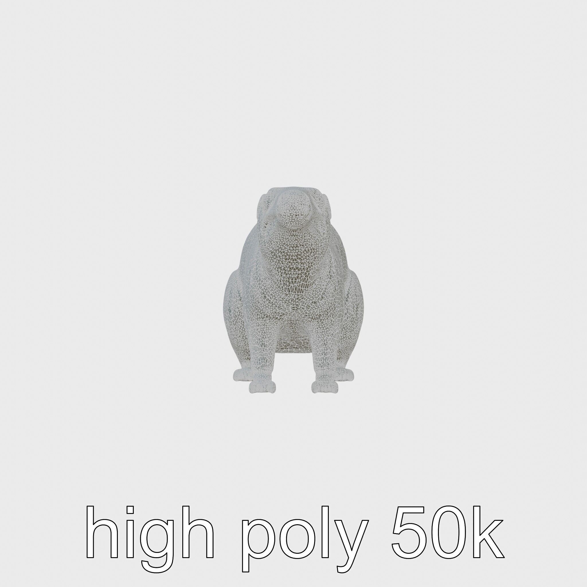 Serene Aardvark Model Evoking Tranquility Low-poly 3D model_8
