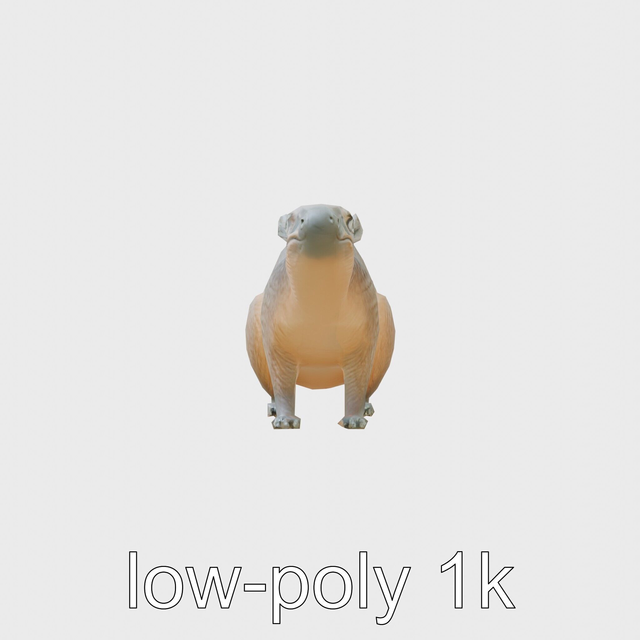 Serene Aardvark Model Evoking Tranquility Low-poly 3D model_7