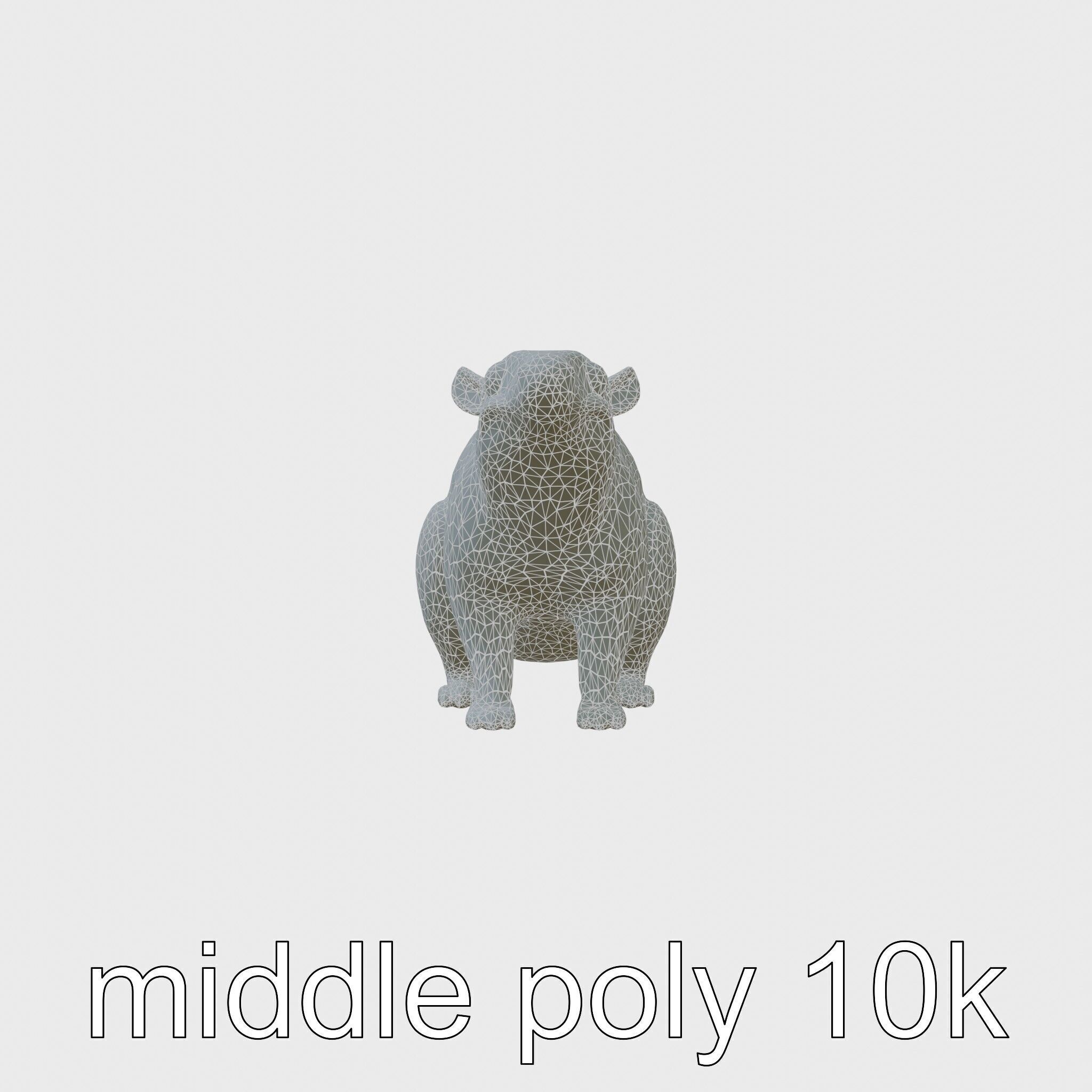 Serene Aardvark Model Evoking Tranquility Low-poly 3D model_9