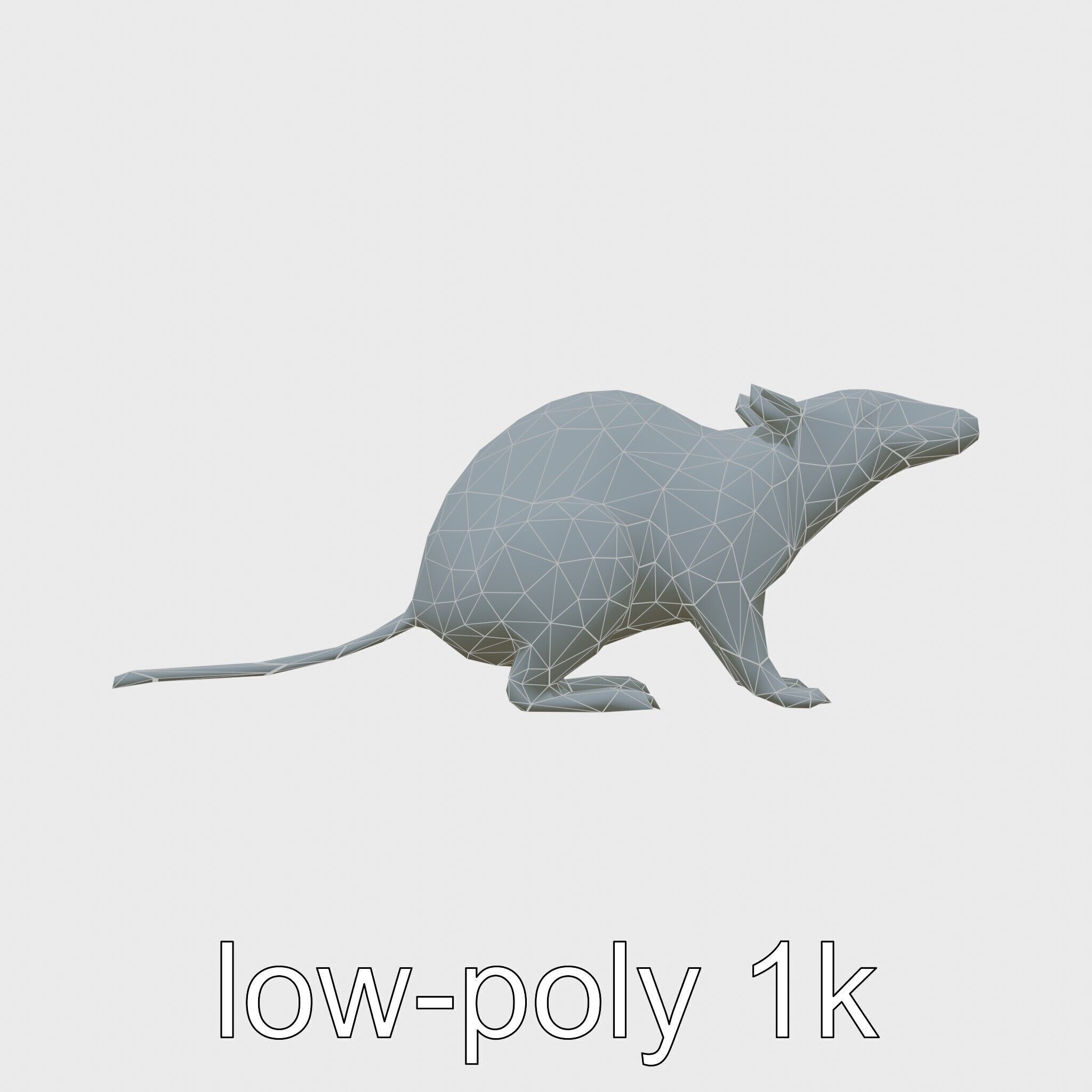 Serene Aardvark Model Evoking Tranquility Low-poly 3D model_18