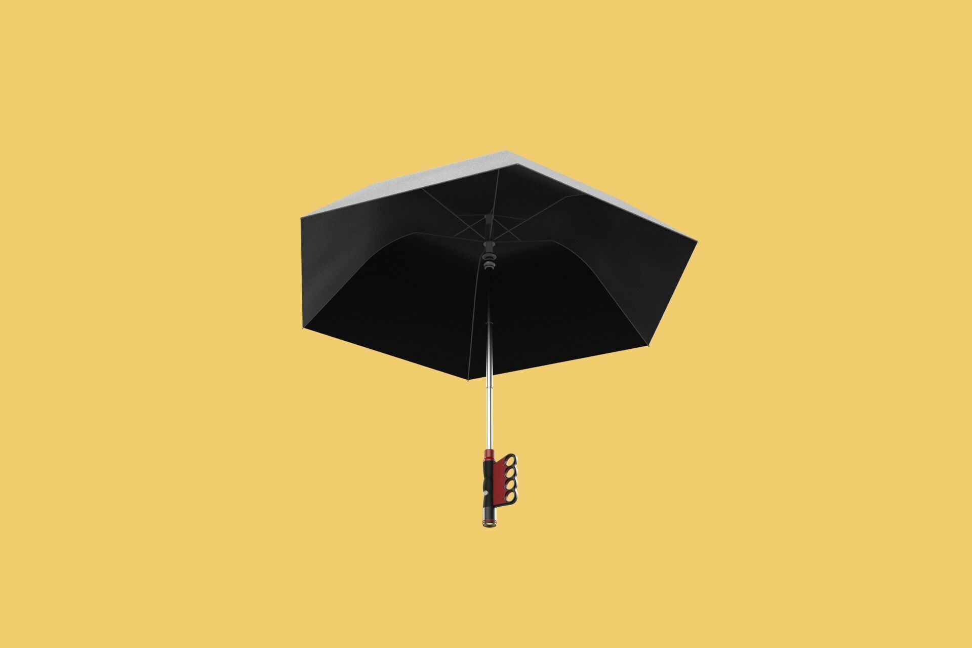 FLASHLIGHT ERGO UMBRELLA SAFE FINGERHOLE GRIP TEXTING RAIN TORCH 3D model_24