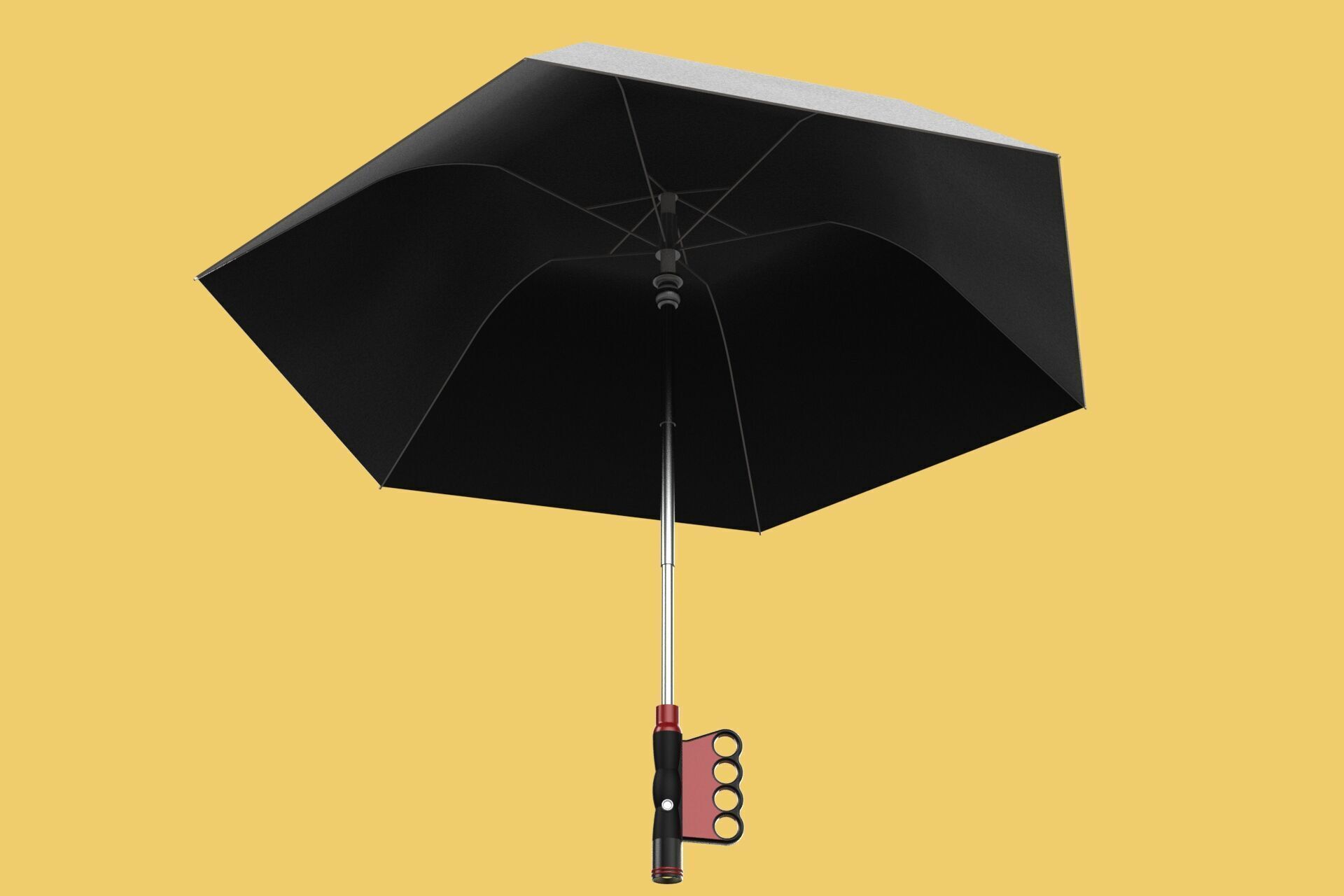 FLASHLIGHT ERGO UMBRELLA SAFE FINGERHOLE GRIP TEXTING RAIN TORCH 3D model_27