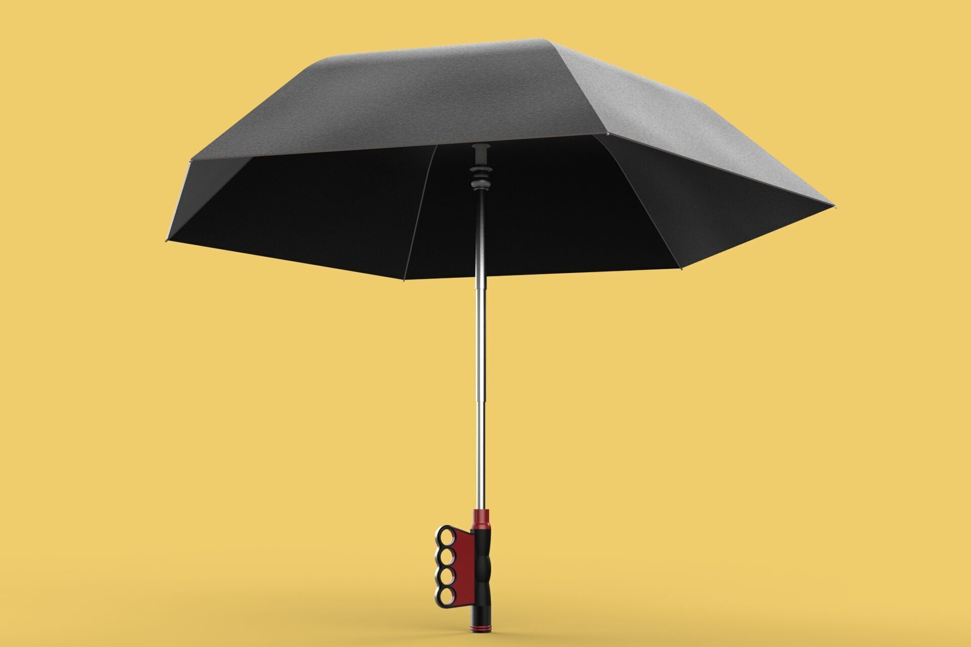 FLASHLIGHT ERGO UMBRELLA SAFE FINGERHOLE GRIP TEXTING RAIN TORCH 3D model_15