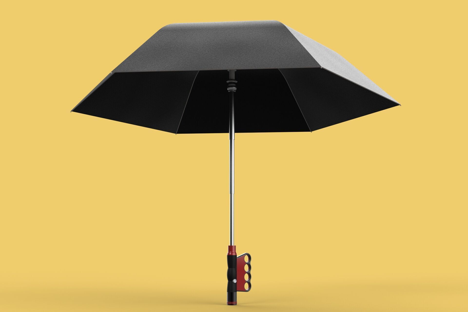 FLASHLIGHT ERGO UMBRELLA SAFE FINGERHOLE GRIP TEXTING RAIN TORCH 3D model_16