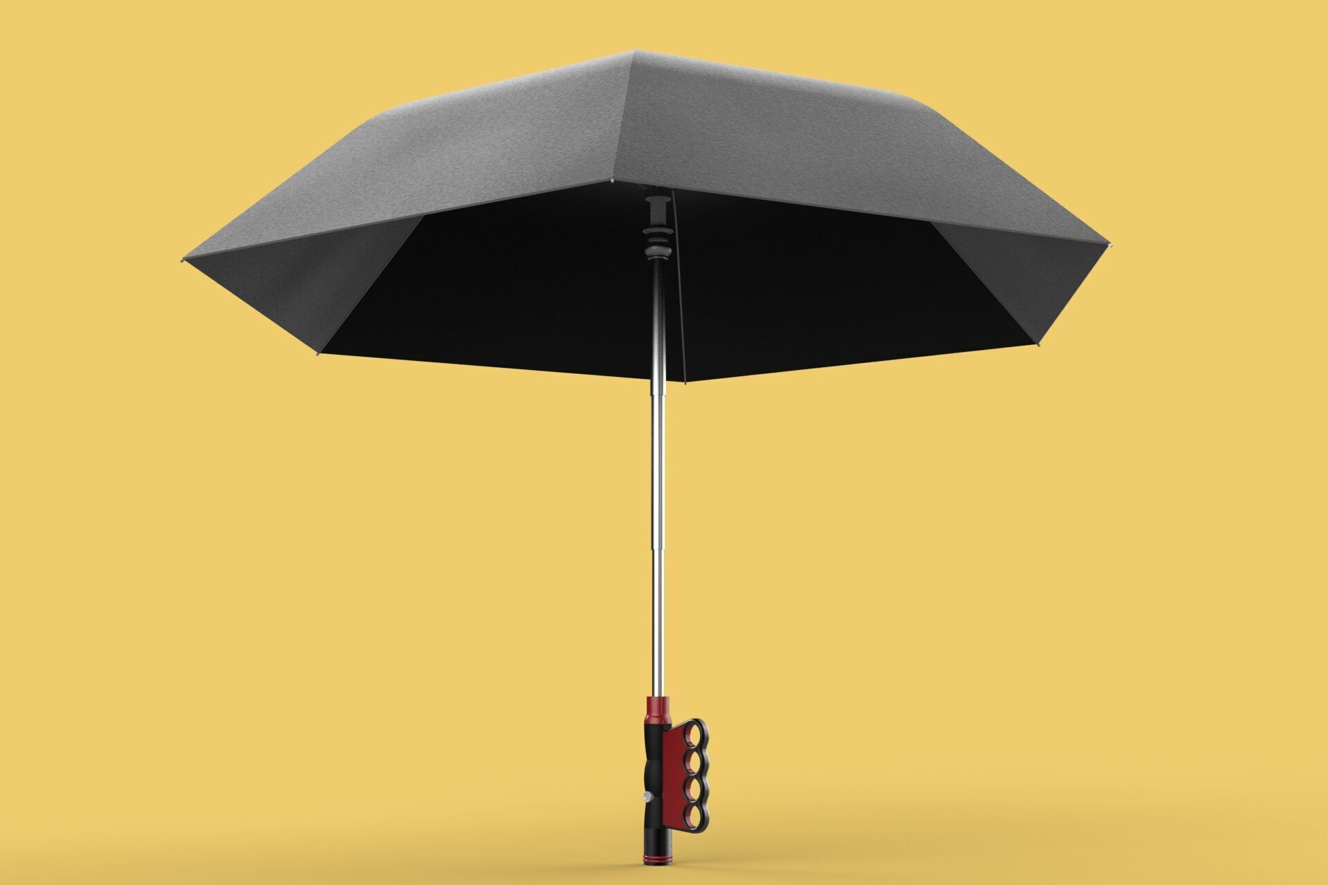 FLASHLIGHT ERGO UMBRELLA SAFE FINGERHOLE GRIP TEXTING RAIN TORCH 3D model_14