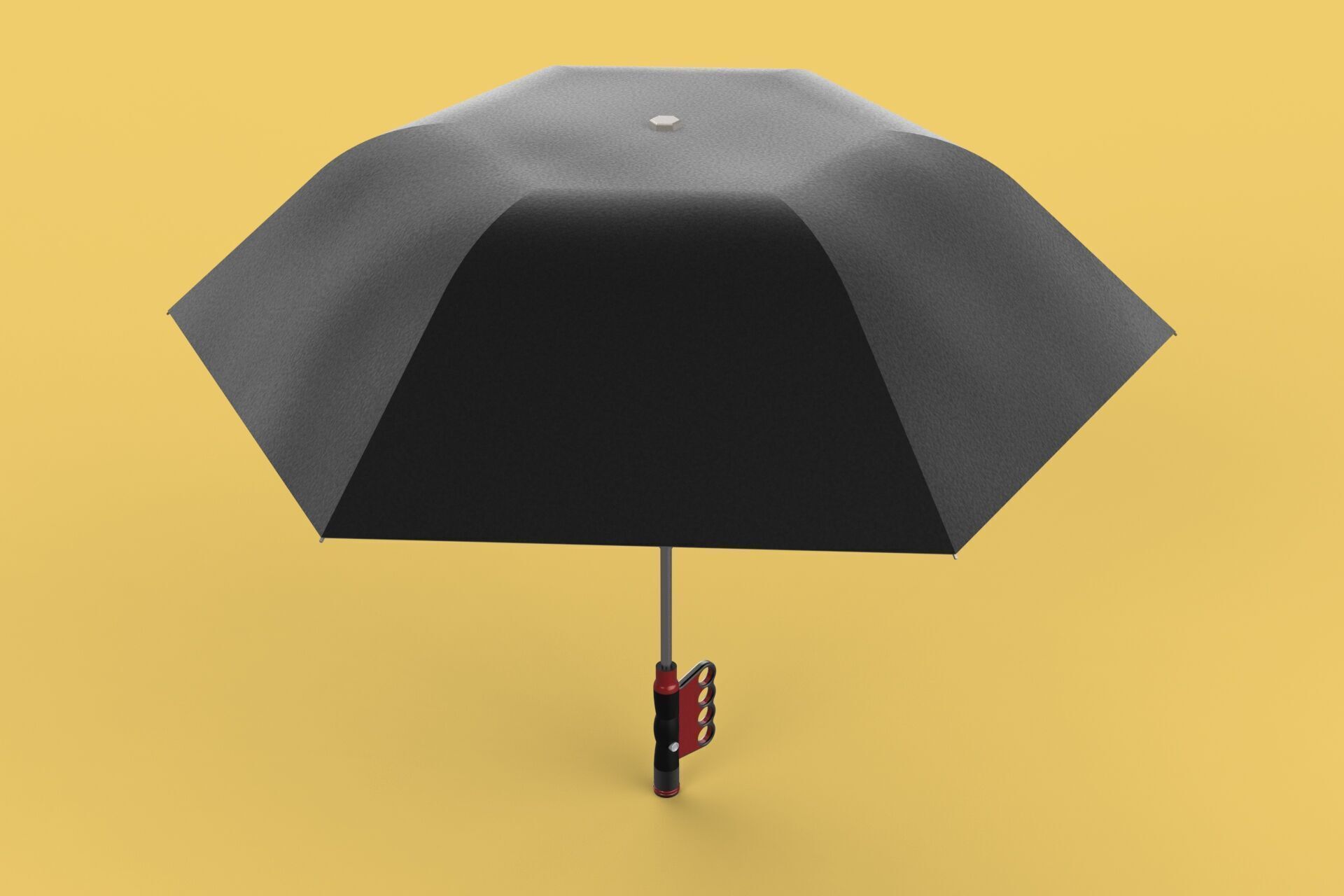 FLASHLIGHT ERGO UMBRELLA SAFE FINGERHOLE GRIP TEXTING RAIN TORCH 3D model_11