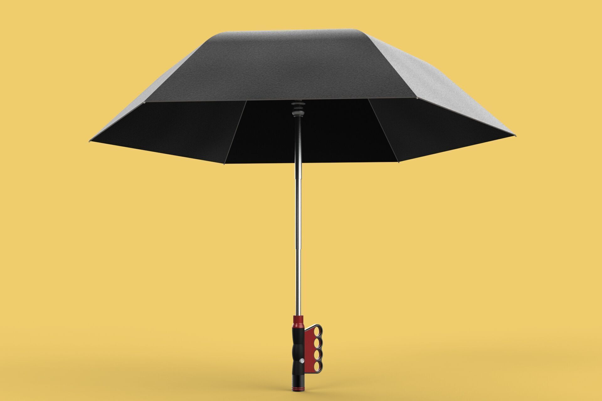 FLASHLIGHT ERGO UMBRELLA SAFE FINGERHOLE GRIP TEXTING RAIN TORCH 3D model_12