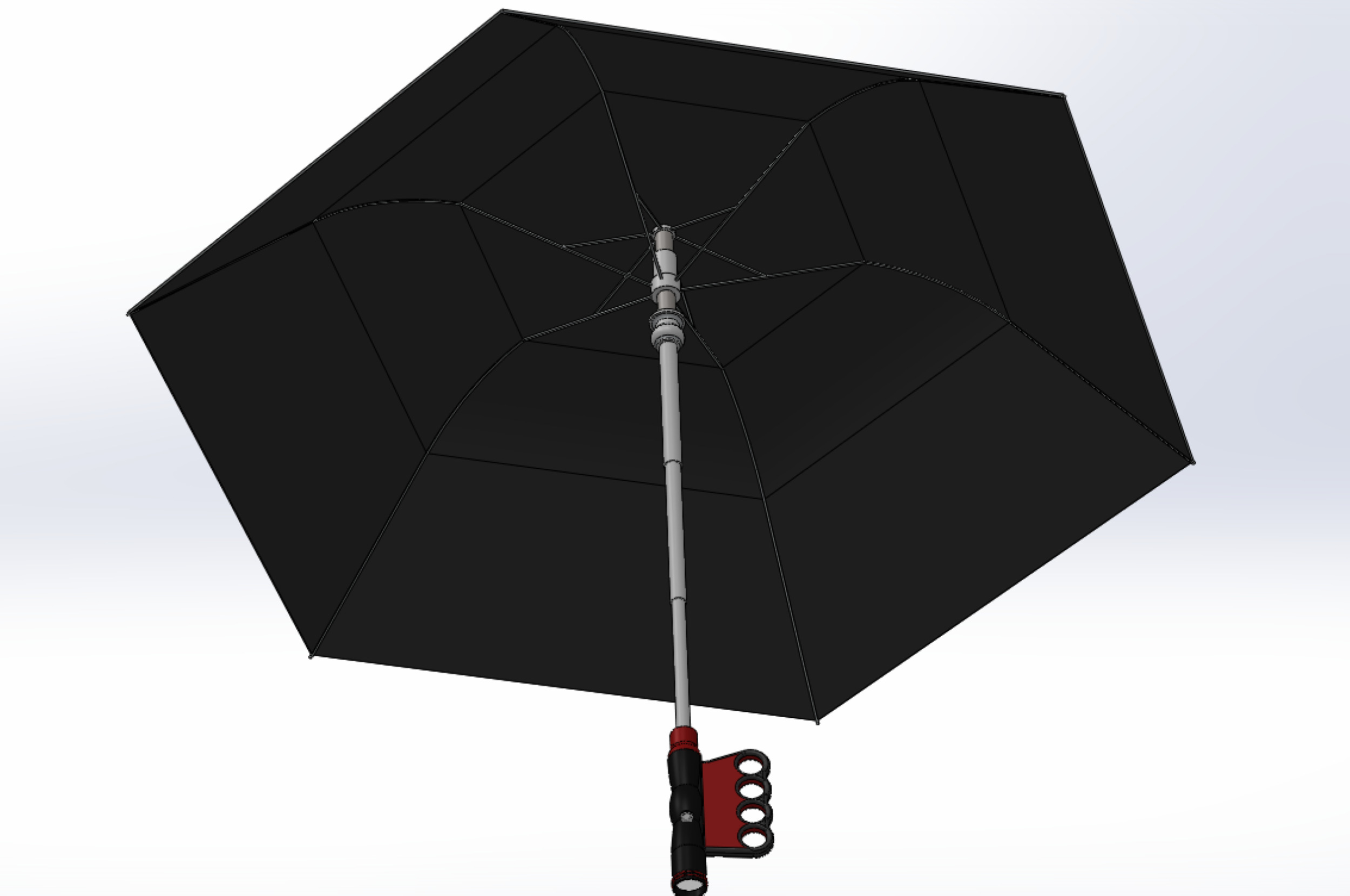 FLASHLIGHT ERGO UMBRELLA SAFE FINGERHOLE GRIP TEXTING RAIN TORCH 3D model_31