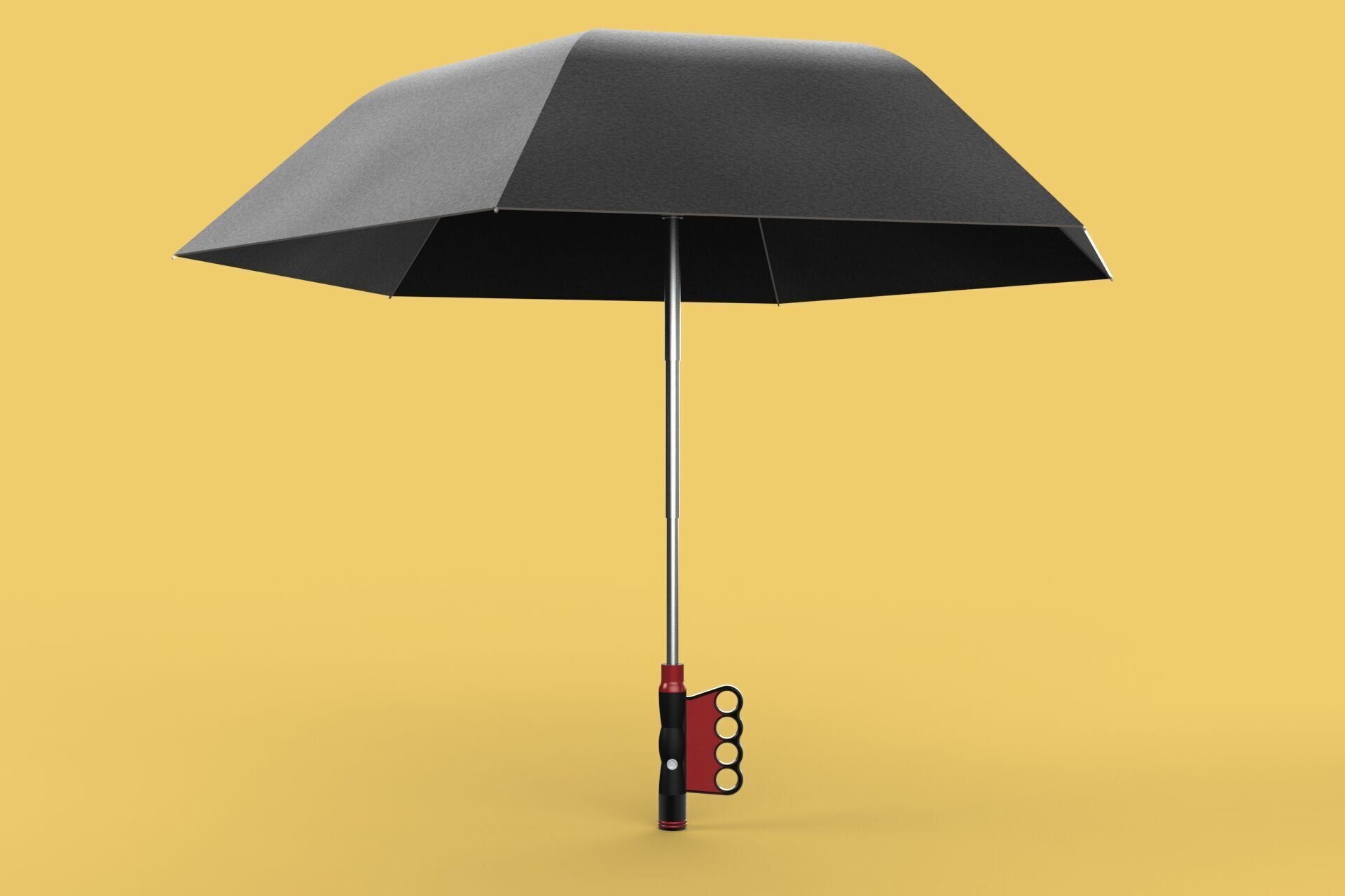 FLASHLIGHT ERGO UMBRELLA SAFE FINGERHOLE GRIP TEXTING RAIN TORCH 3D model_26