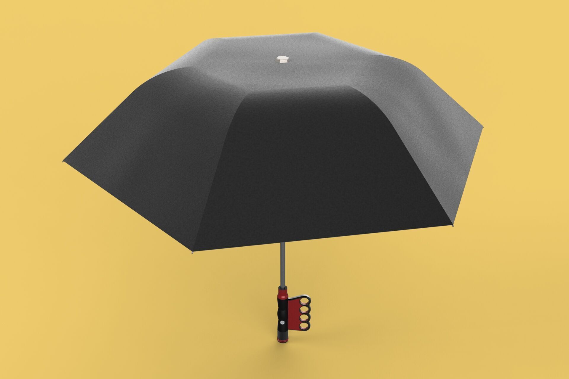 FLASHLIGHT ERGO UMBRELLA SAFE FINGERHOLE GRIP TEXTING RAIN TORCH 3D model_28