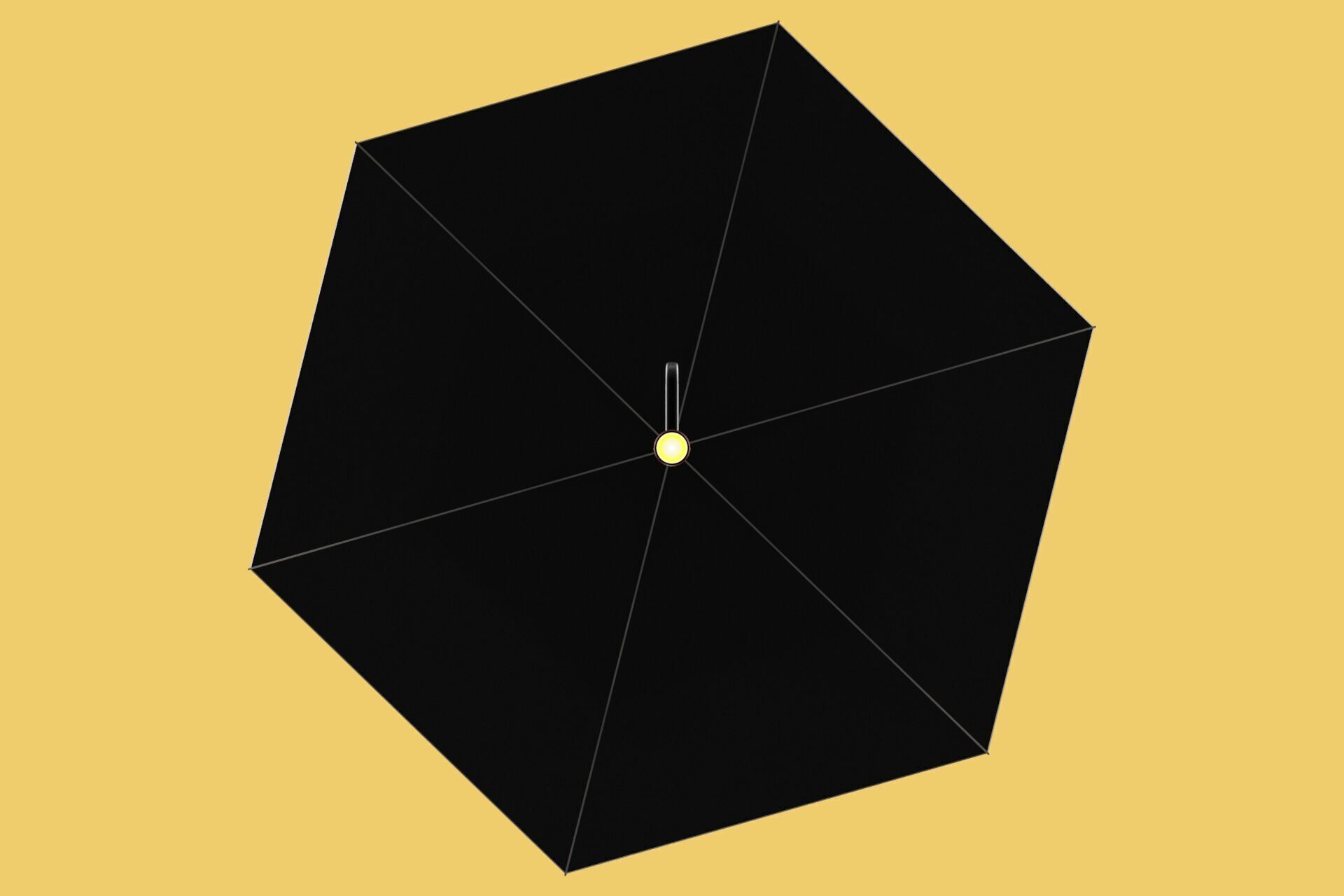 FLASHLIGHT ERGO UMBRELLA SAFE FINGERHOLE GRIP TEXTING RAIN TORCH 3D model_7