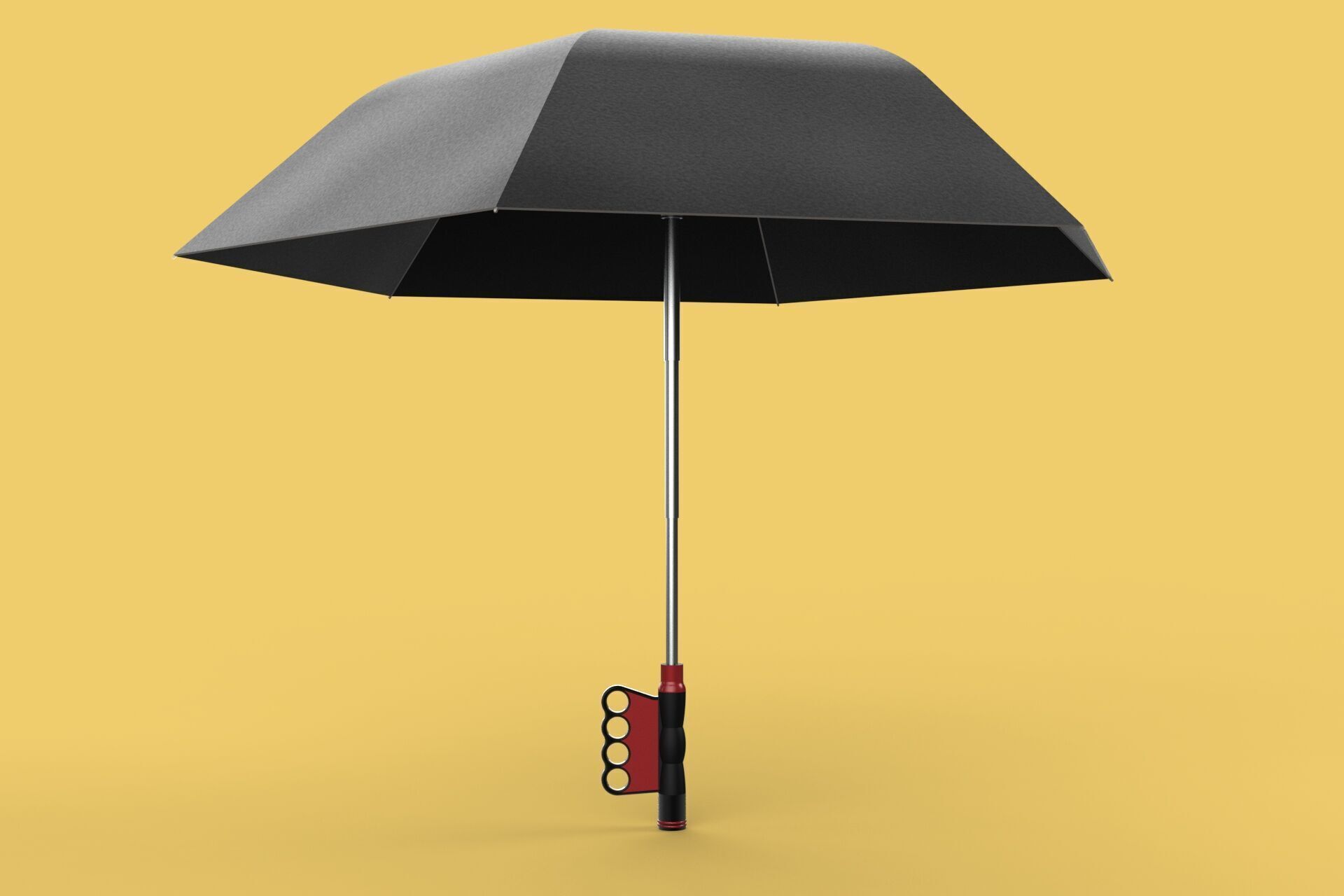 FLASHLIGHT ERGO UMBRELLA SAFE FINGERHOLE GRIP TEXTING RAIN TORCH 3D model_3