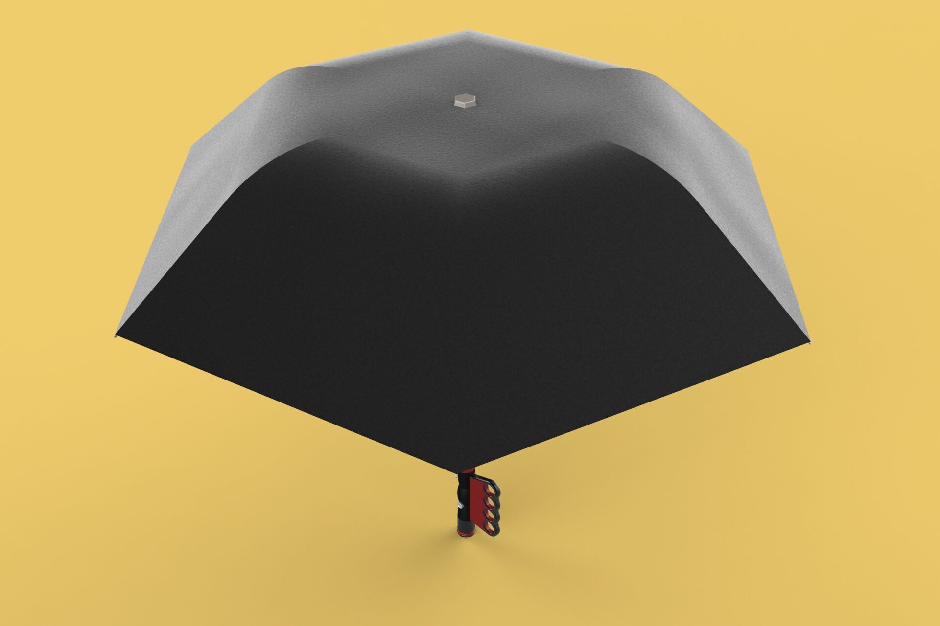 FLASHLIGHT ERGO UMBRELLA SAFE FINGERHOLE GRIP TEXTING RAIN TORCH 3D model_8