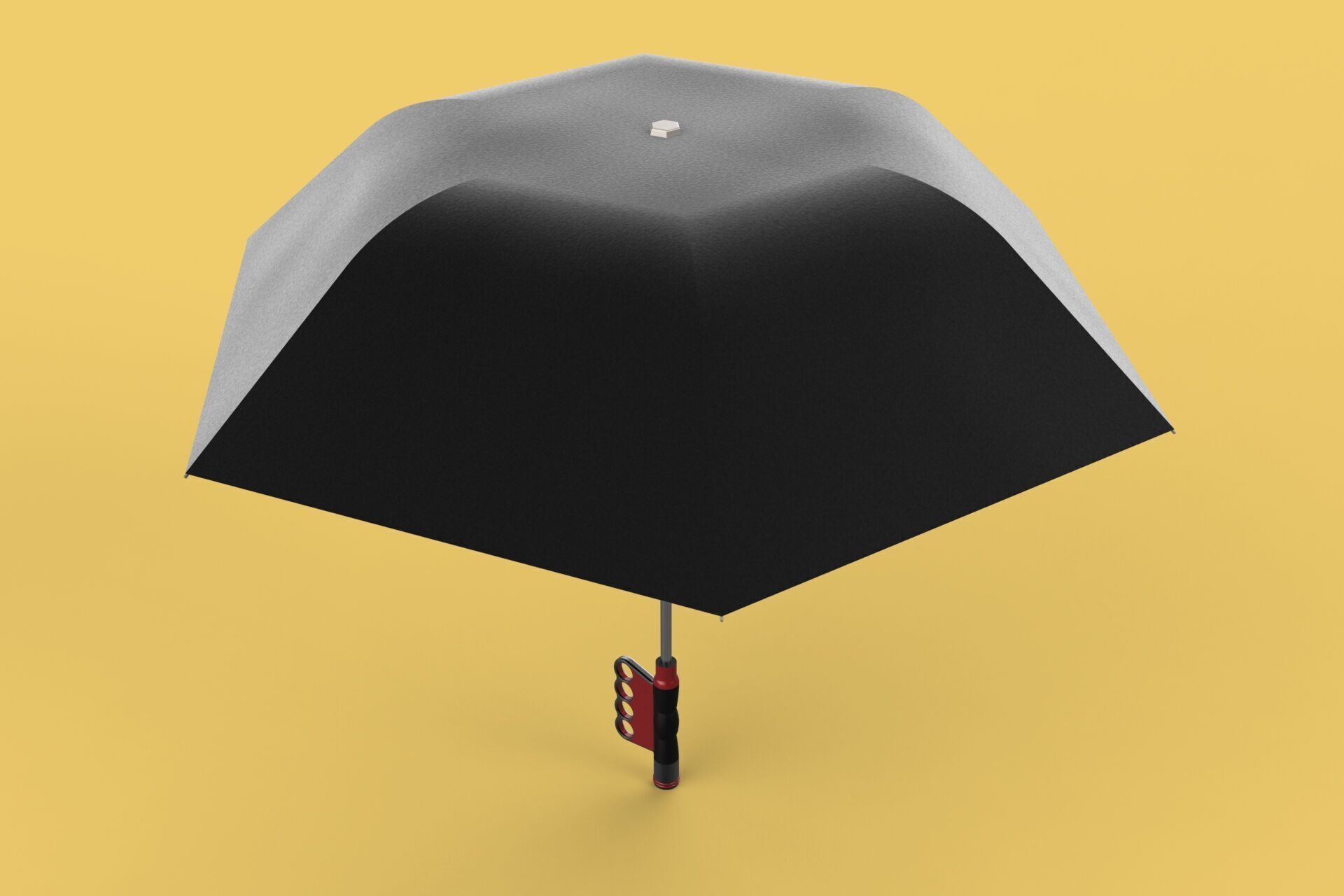 FLASHLIGHT ERGO UMBRELLA SAFE FINGERHOLE GRIP TEXTING RAIN TORCH 3D model_10