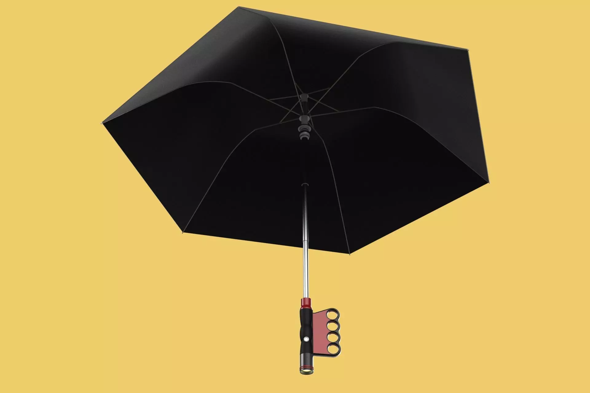 FLASHLIGHT ERGO UMBRELLA SAFE FINGERHOLE GRIP TEXTING RAIN TORCH 3D model_0