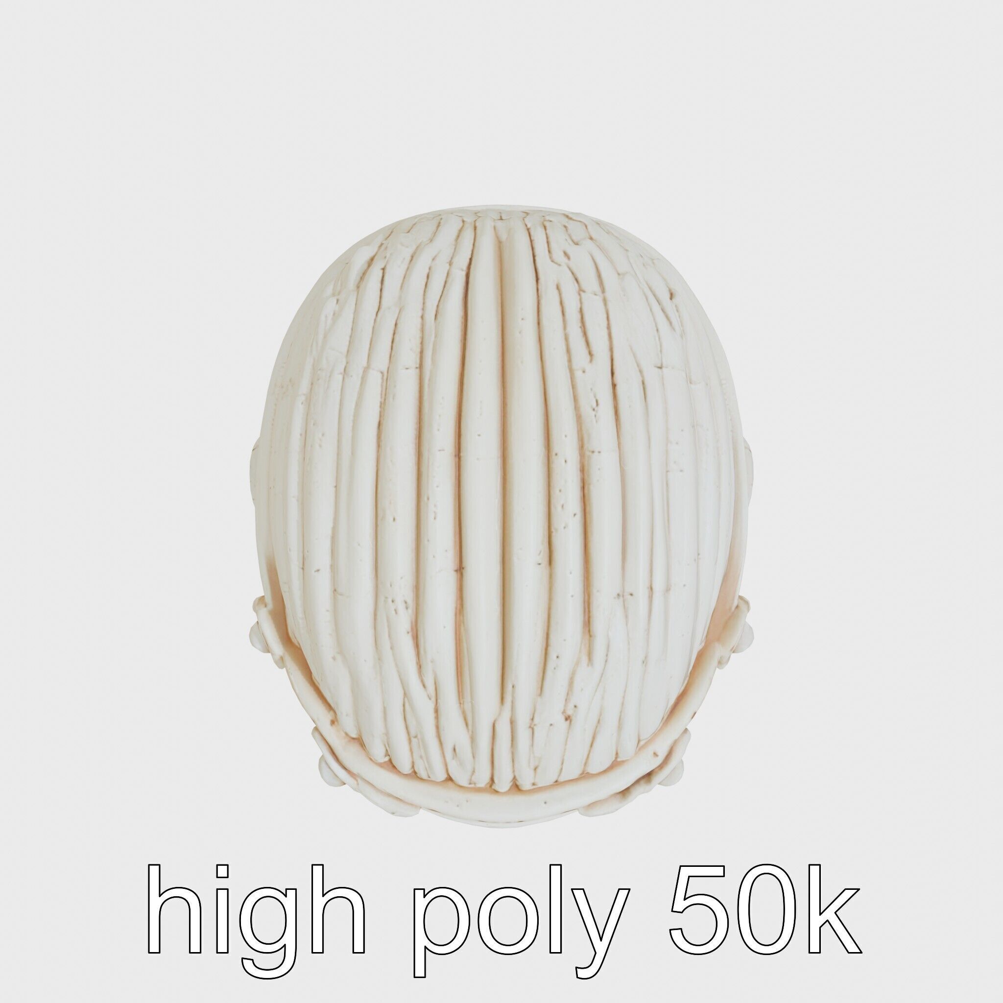 Ancient Warrior Bust Sculpture Low-poly 3D model_13