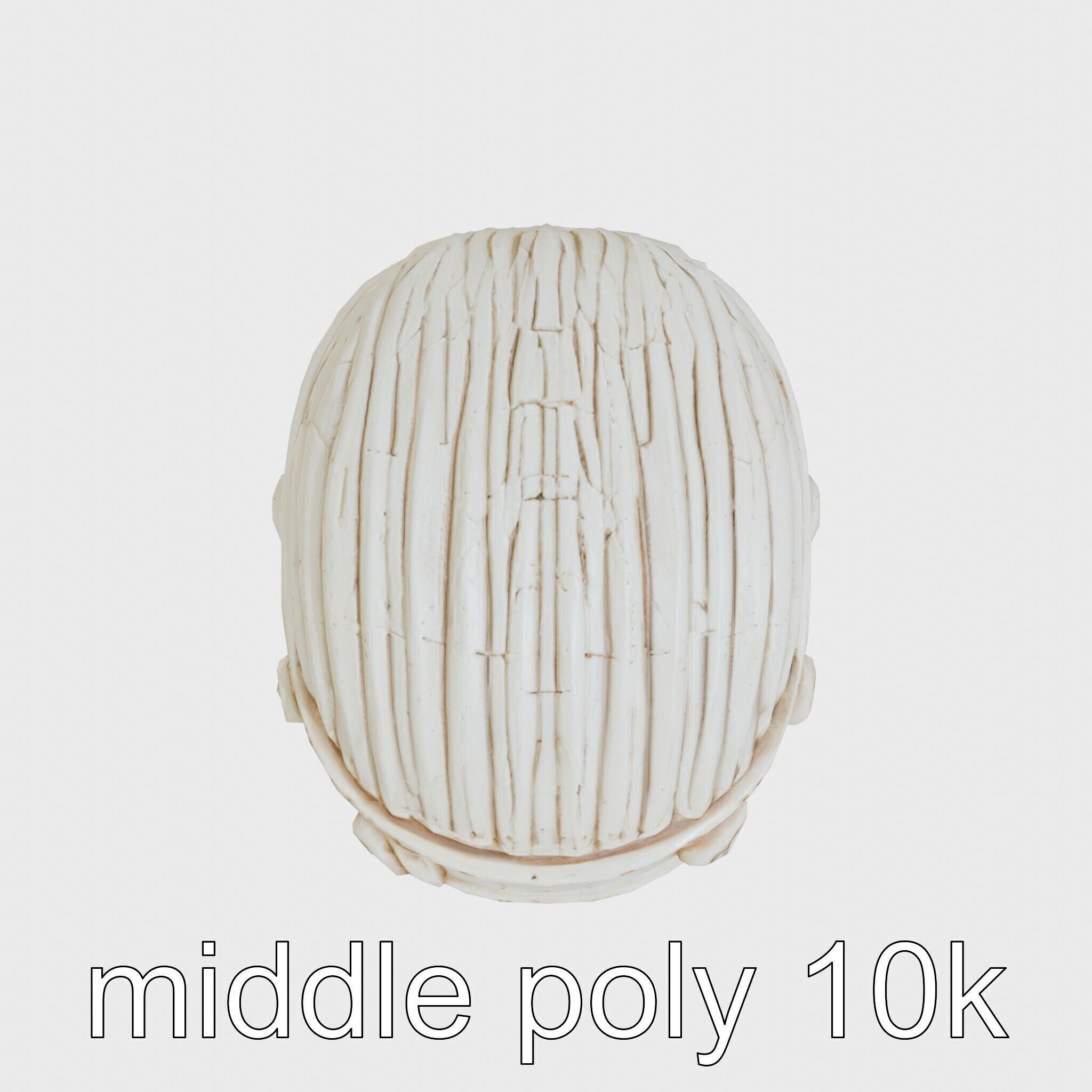 Ancient Warrior Bust Sculpture Low-poly 3D model_17