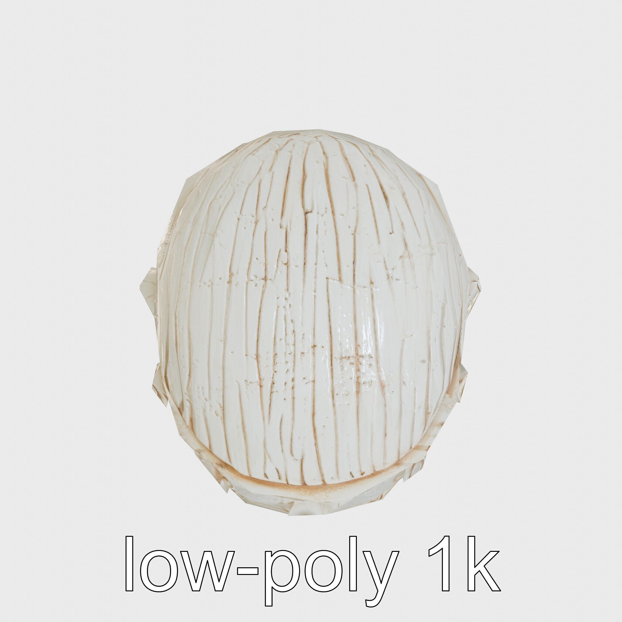 Ancient Warrior Bust Sculpture Low-poly 3D model_26