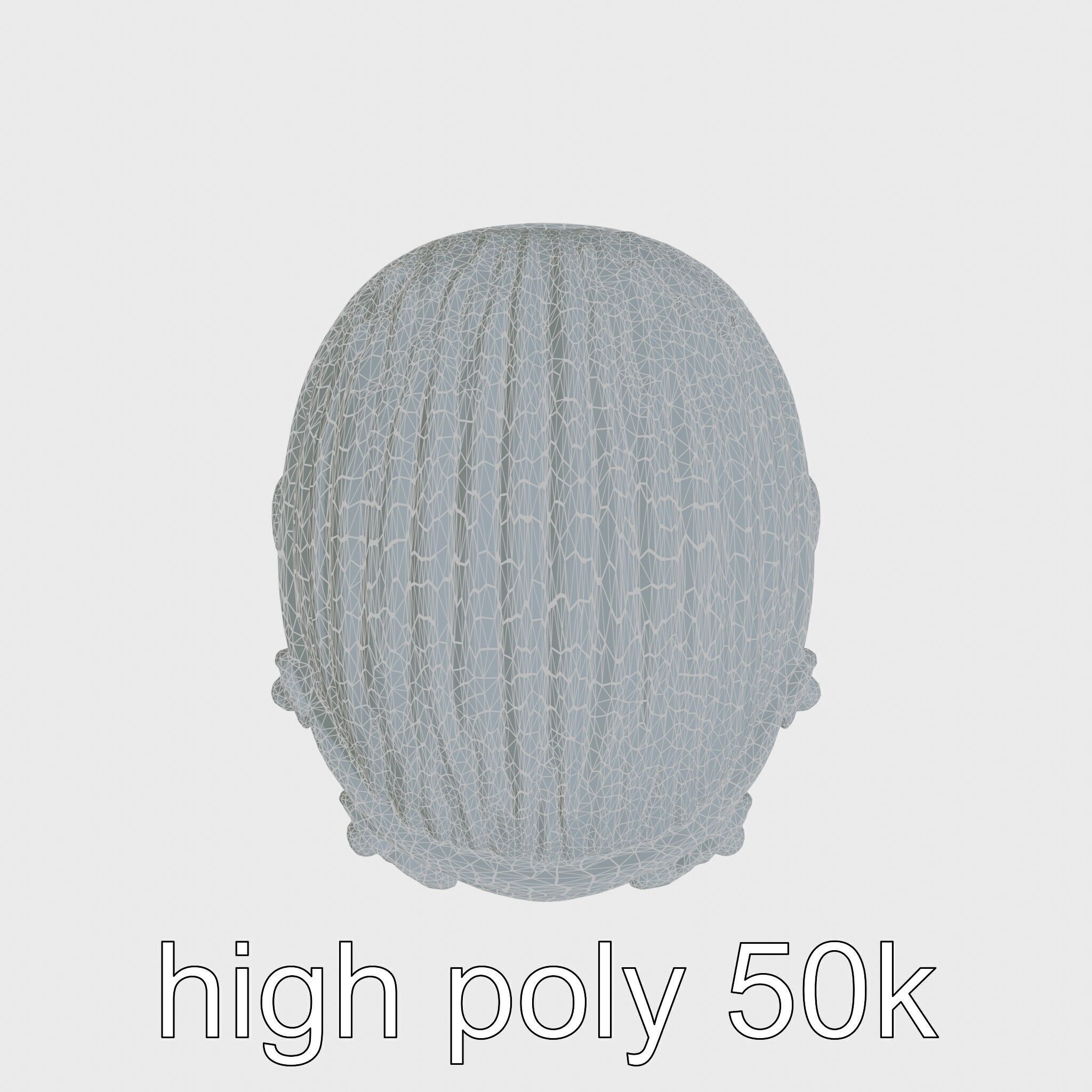 Ancient Warrior Bust Sculpture Low-poly 3D model_30