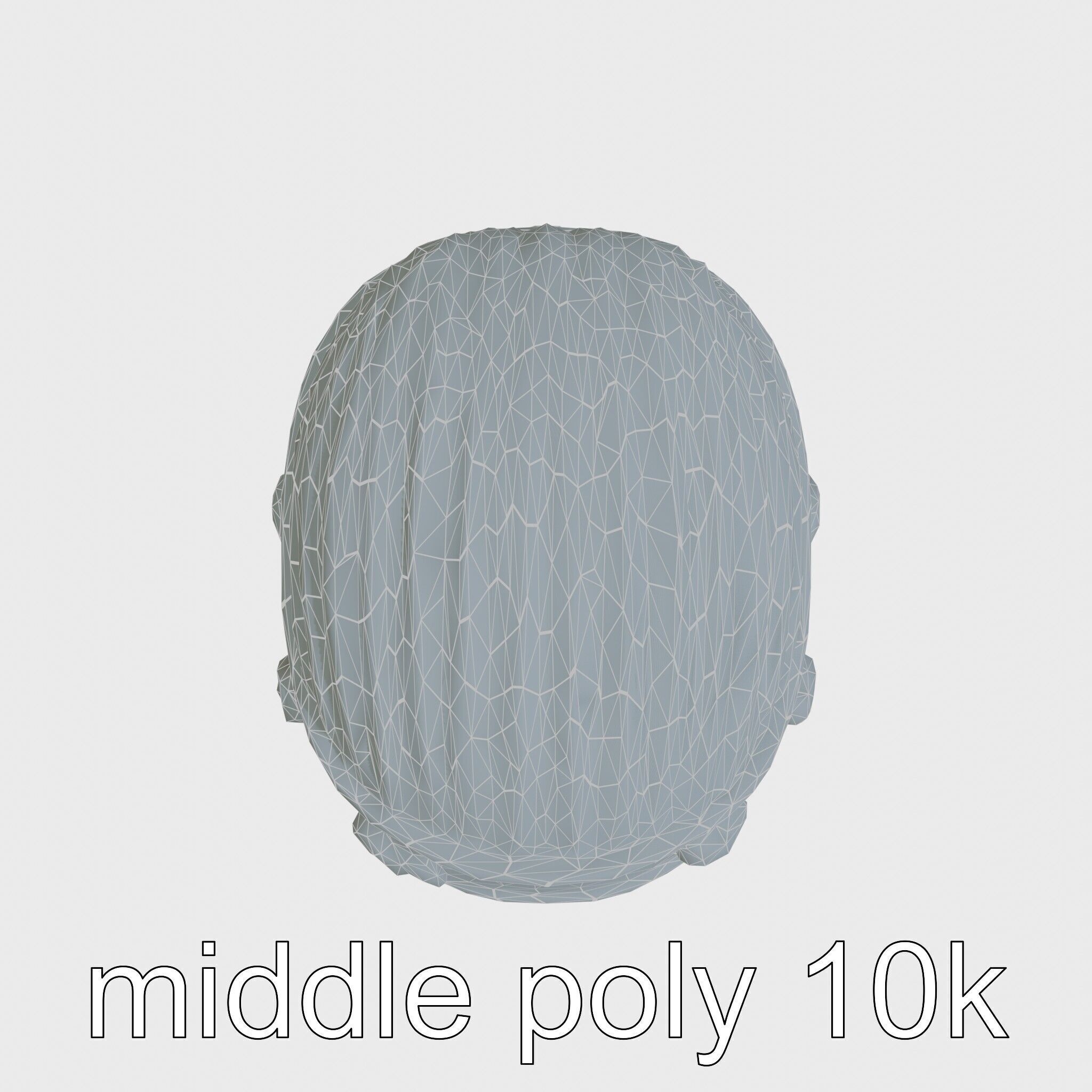 Ancient Warrior Bust Sculpture Low-poly 3D model_16