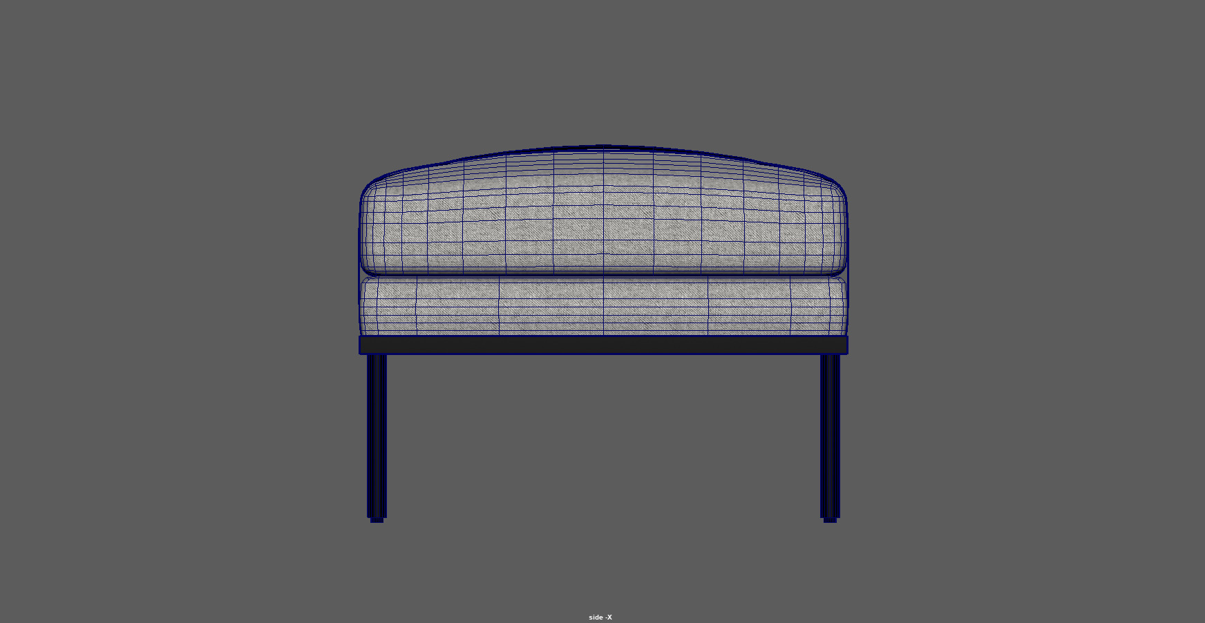 Modern Upholstered Bench 3d Model Low-poly 3D model_20