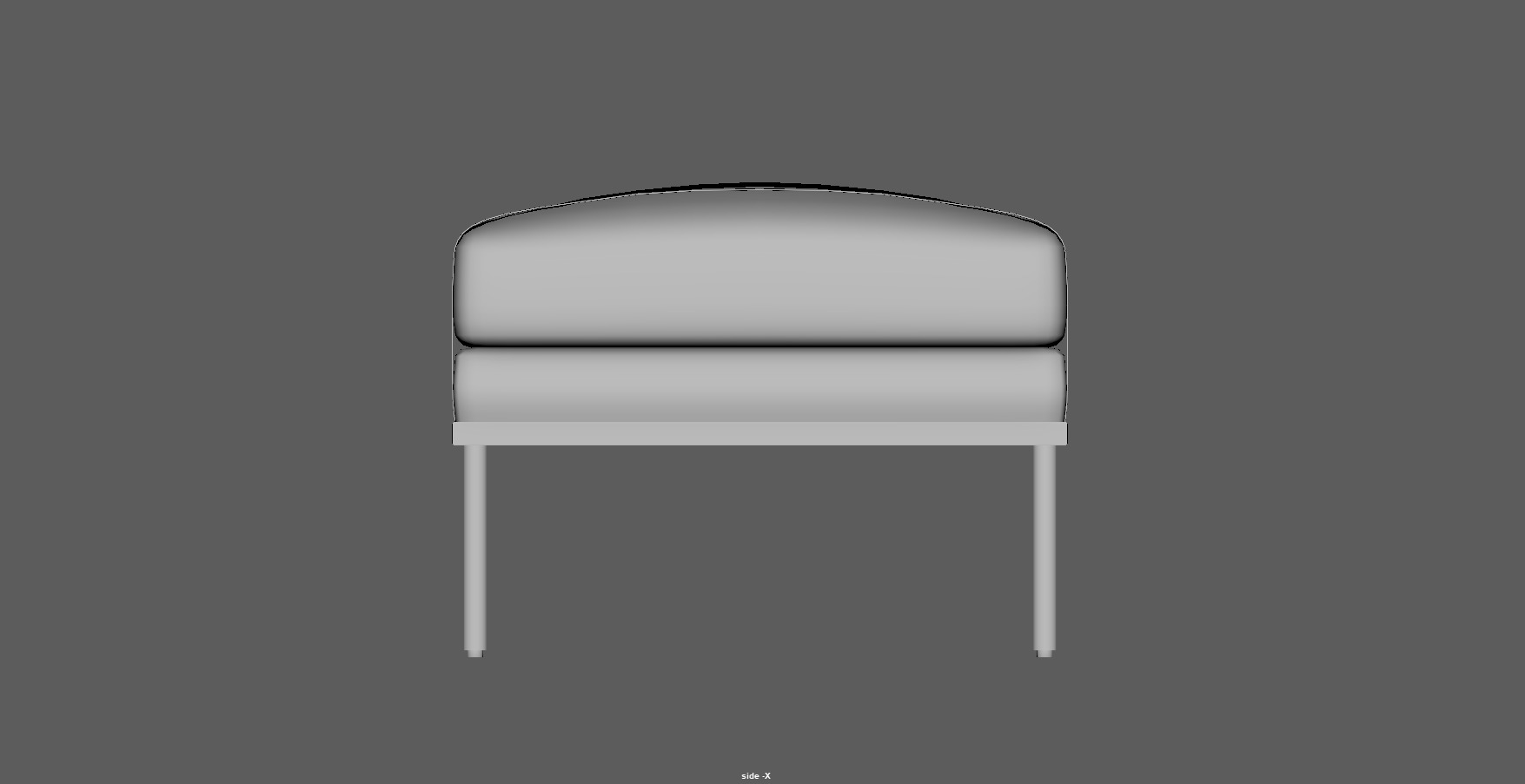 Modern Upholstered Bench 3d Model Low-poly 3D model_21