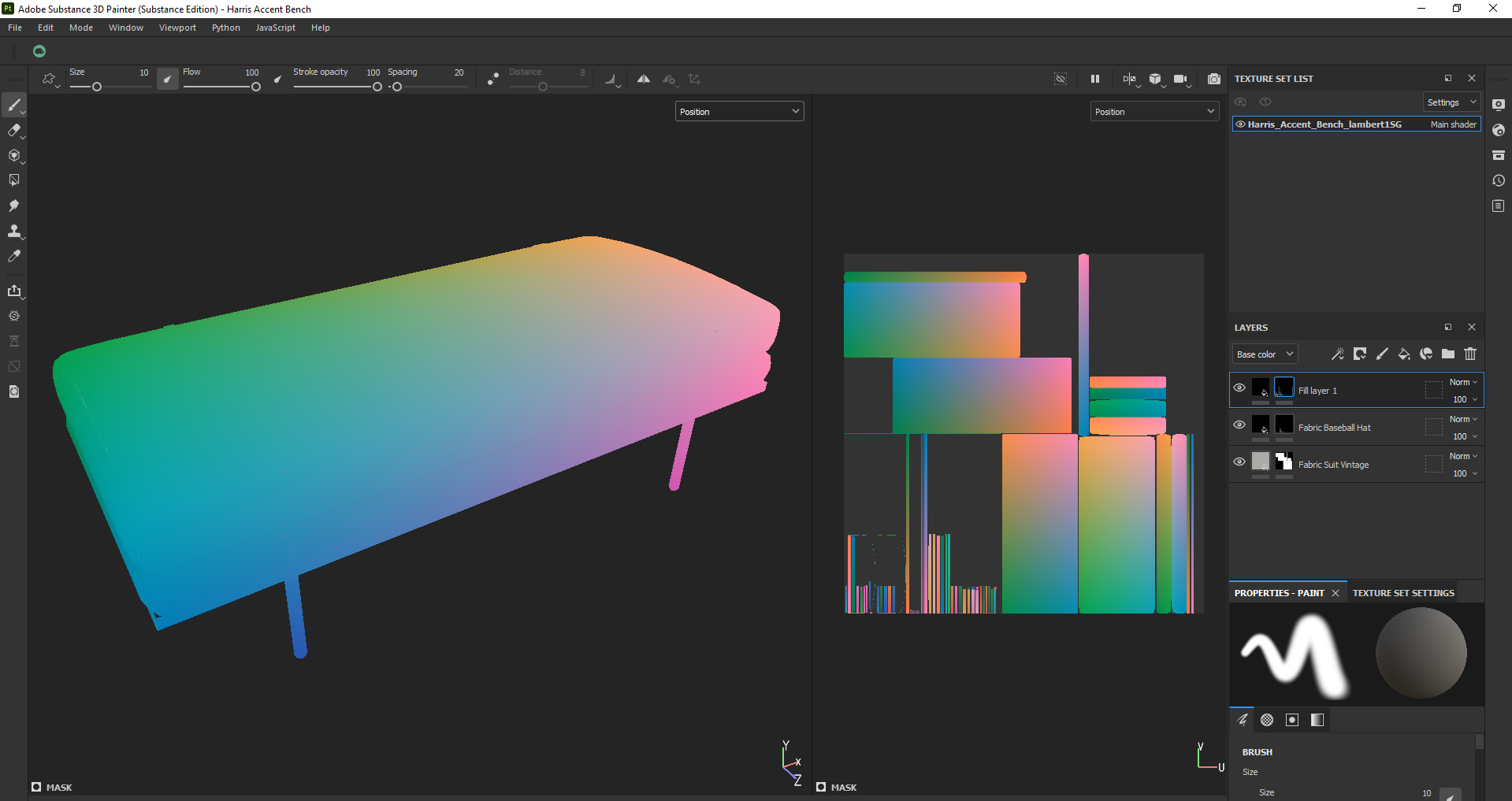 Modern Upholstered Bench 3d Model Low-poly 3D model_25